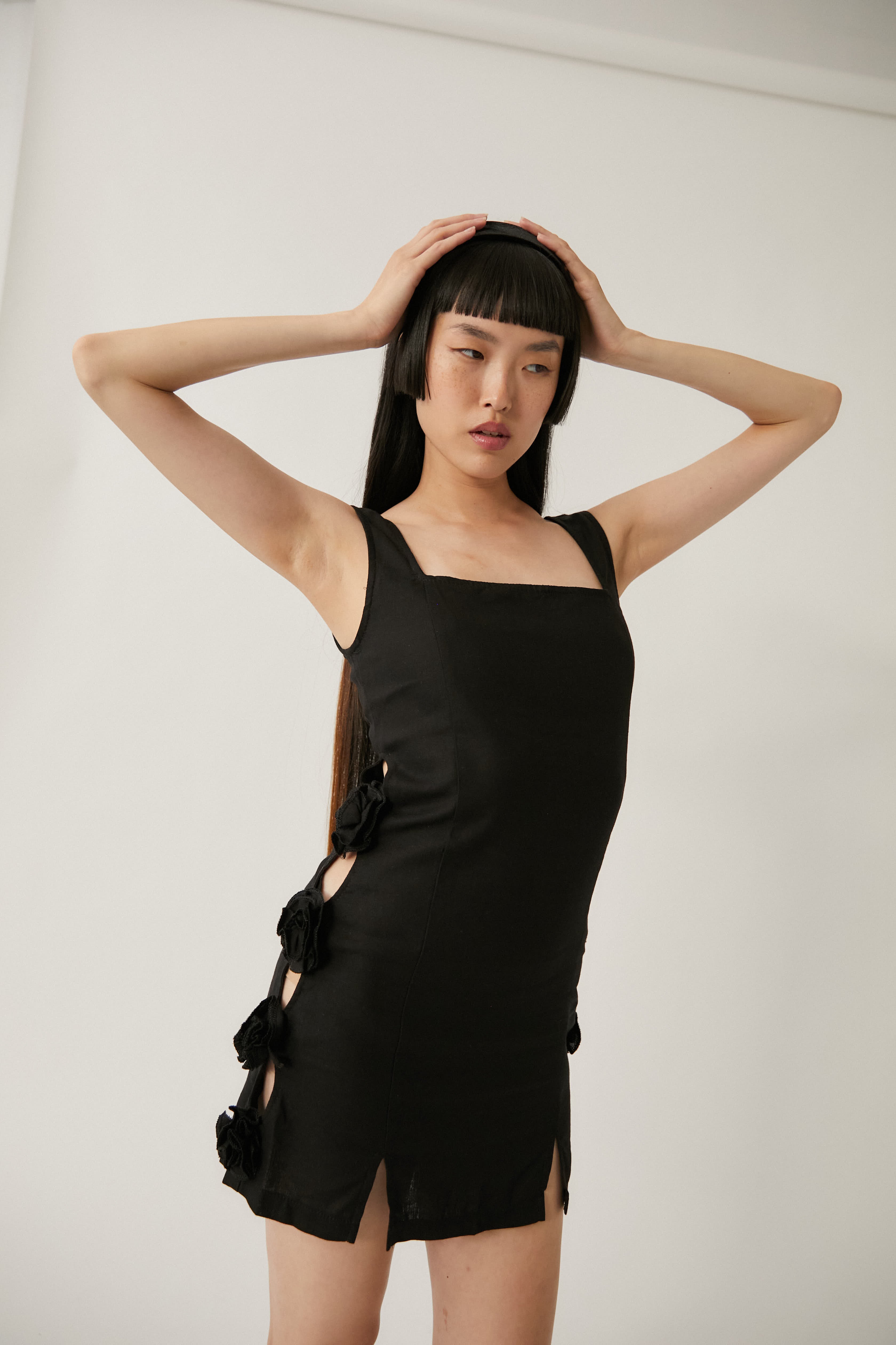 Ciro Linen Dress | Black