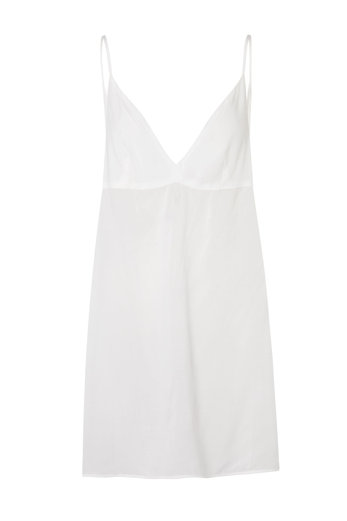white cotton slip for under dress Orientique Reversible Cotton Slip - White