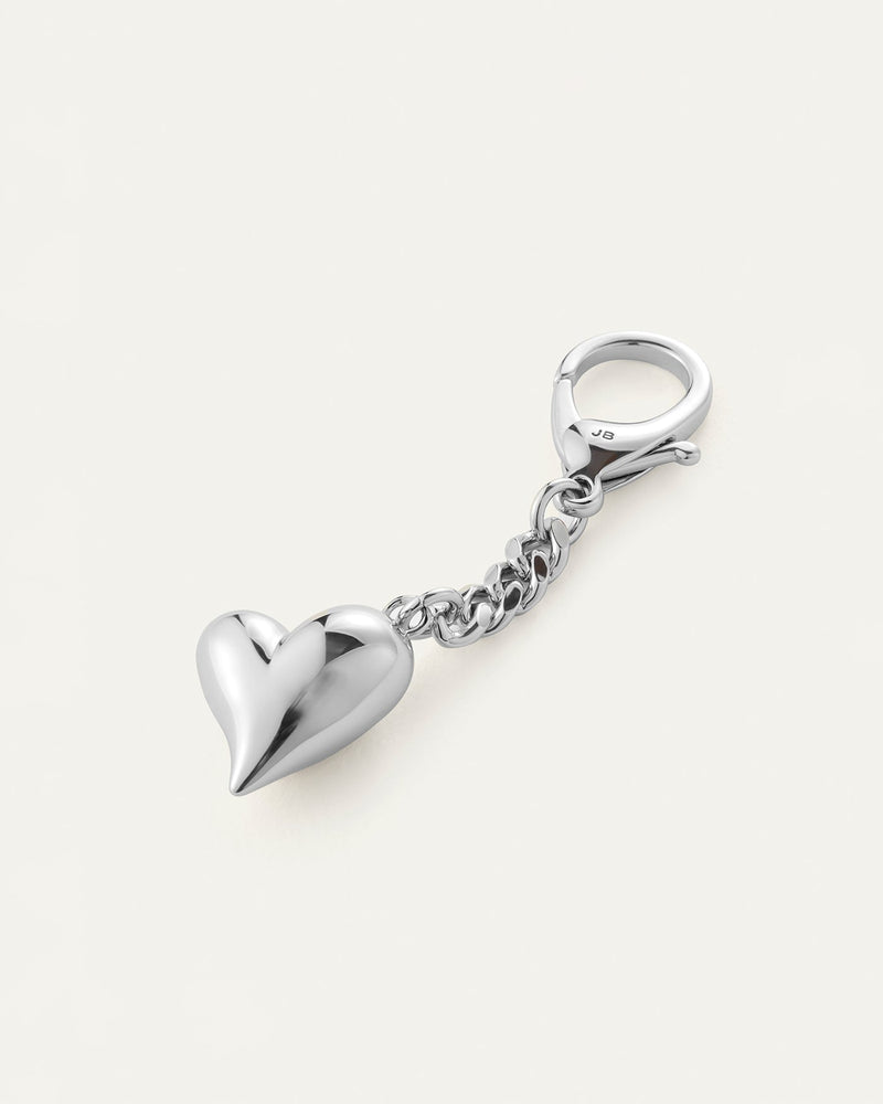 JENNY BIRD Art Heart Charm Silver Charm For Women