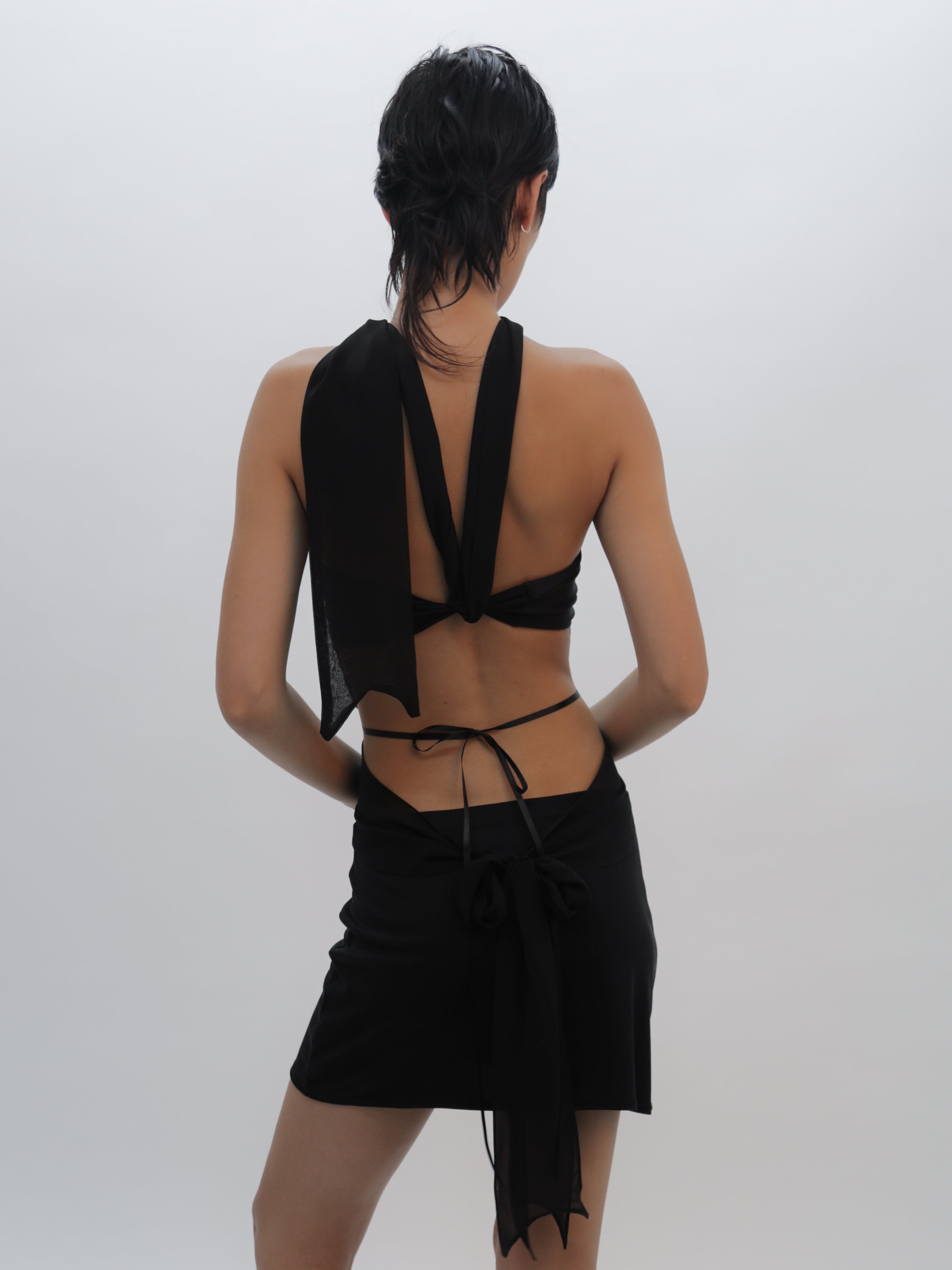 FLOWER SCARF TOP + RECYCLED