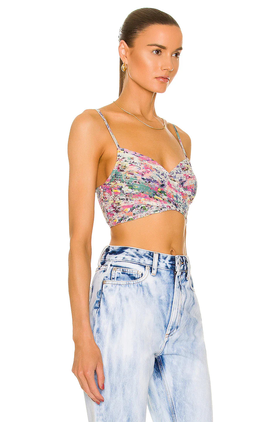 Lelia Bandeau Crop Top in Multicolor | Rococo Sand