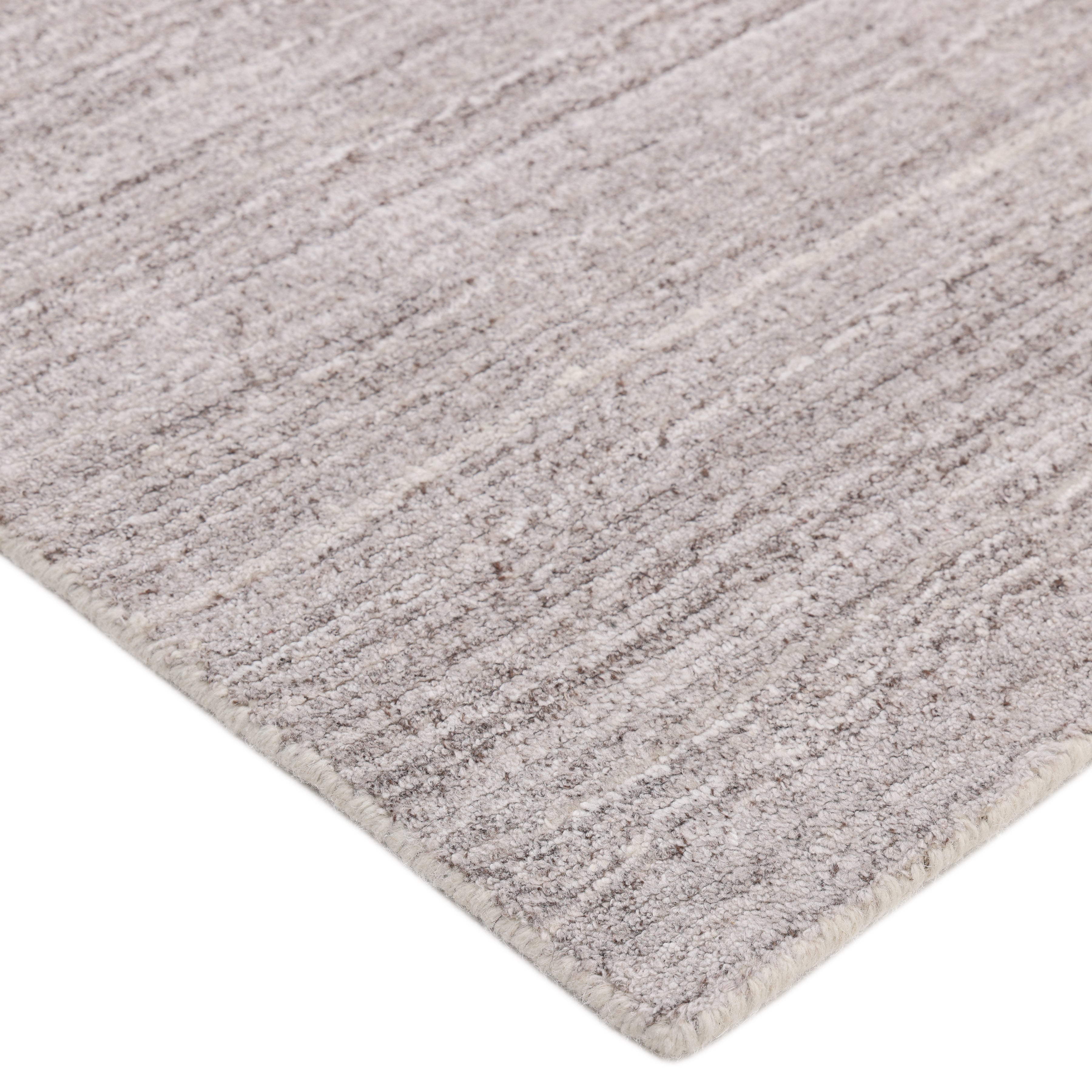 Halsey Hand Knotted Contemporary Striped Beige Area Rug