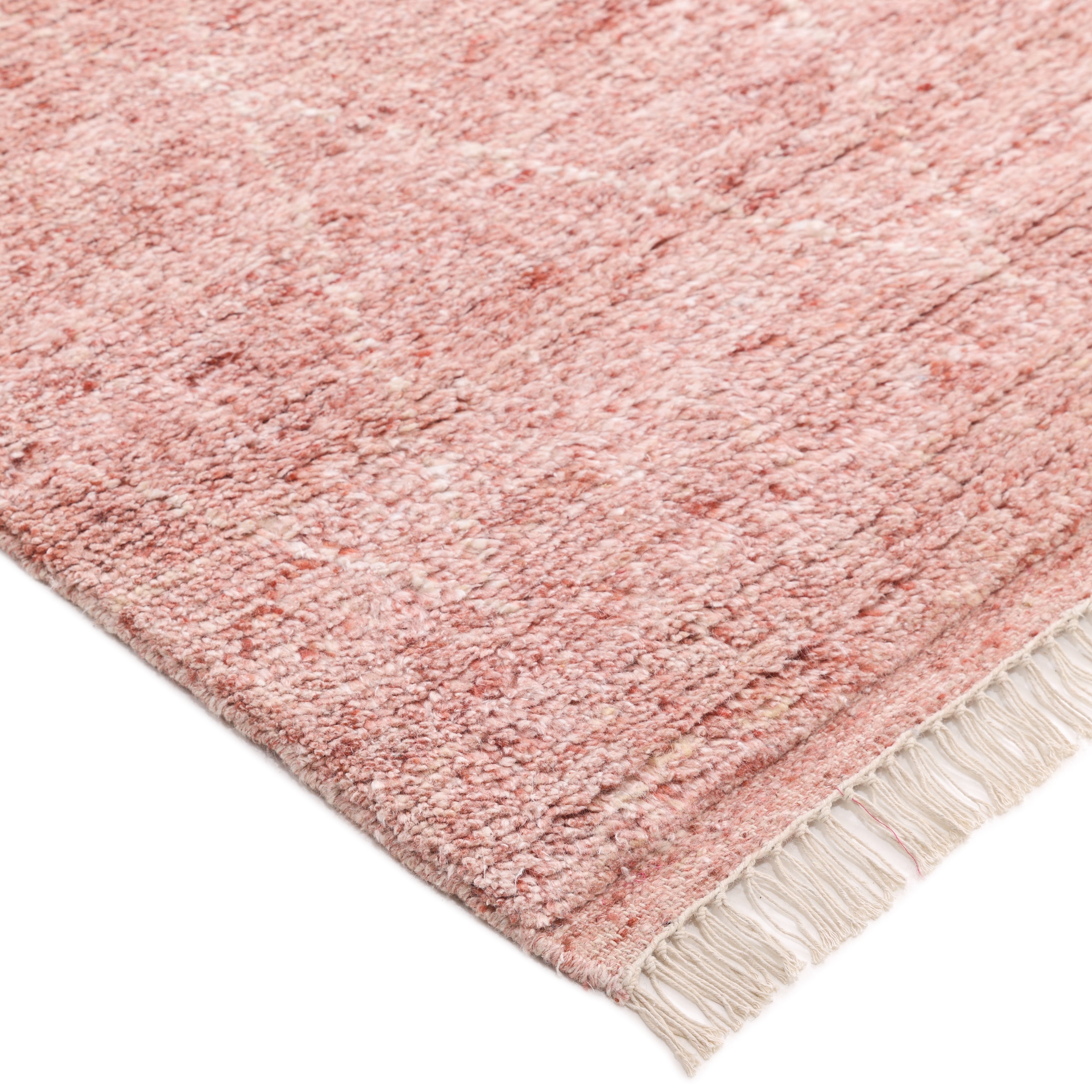 Shaggy Moroccan Hand Knotted Bohemian Moroccan Red Area Rug