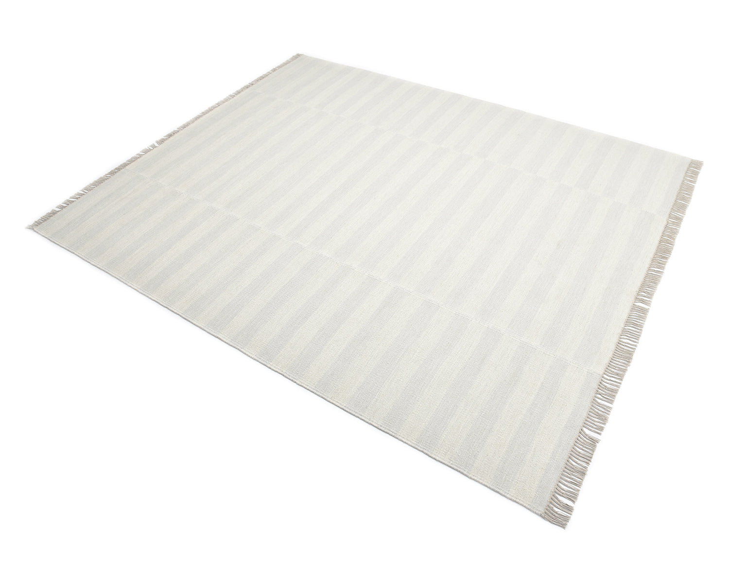 Louella Hand Woven Contemporary Striped Ivory Area Rug