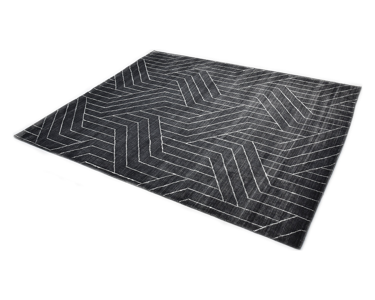 Kali Hand-Loomed Contemporary Geometric Gray Area Rug