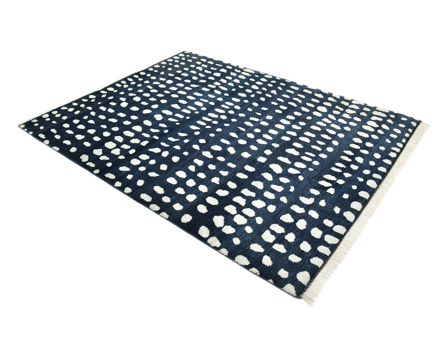 Irmgard Hand Knotted Bohemian Animal Blue Area Rug