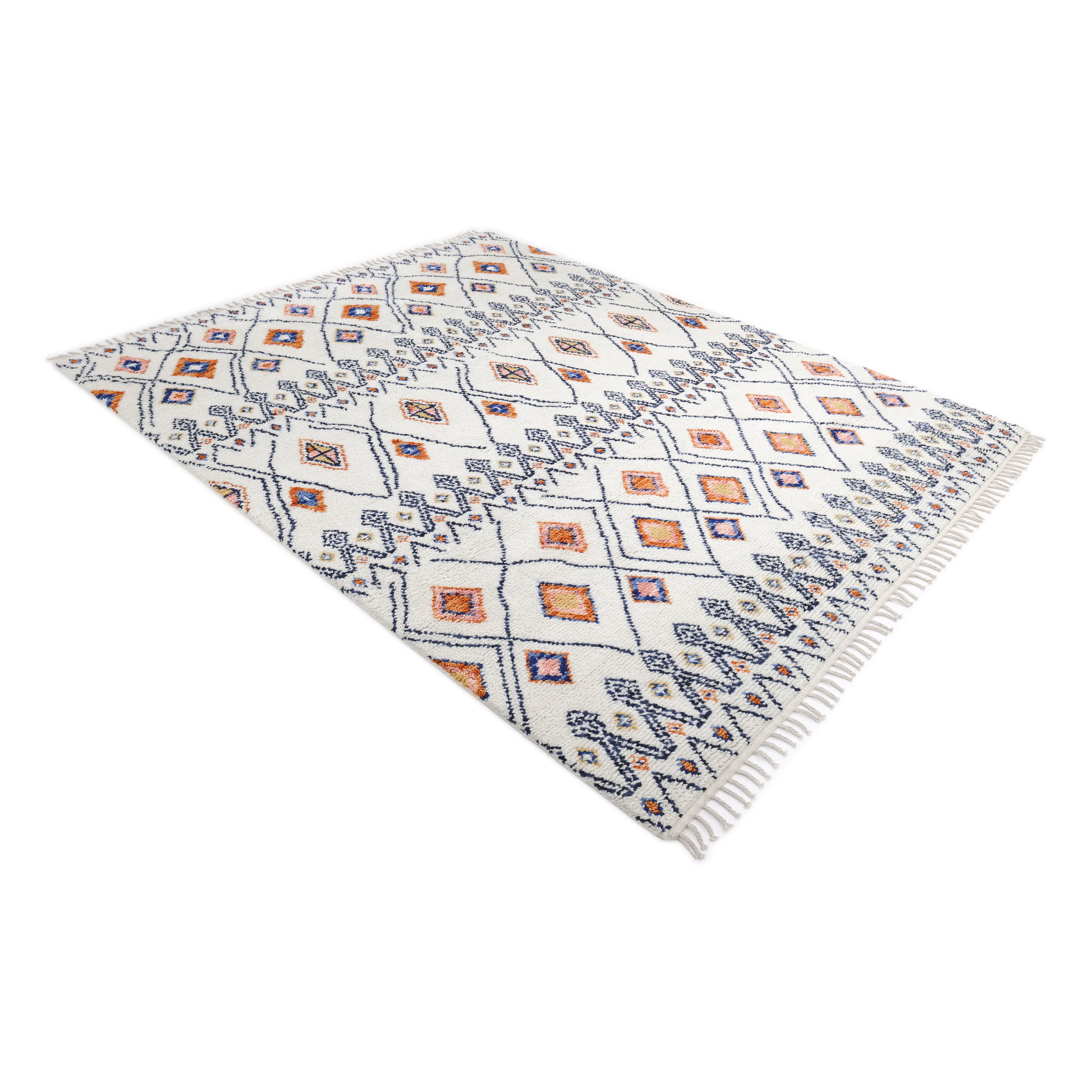 Mila Hand Knotted Bohemian Moroccan Ivory Area Rug