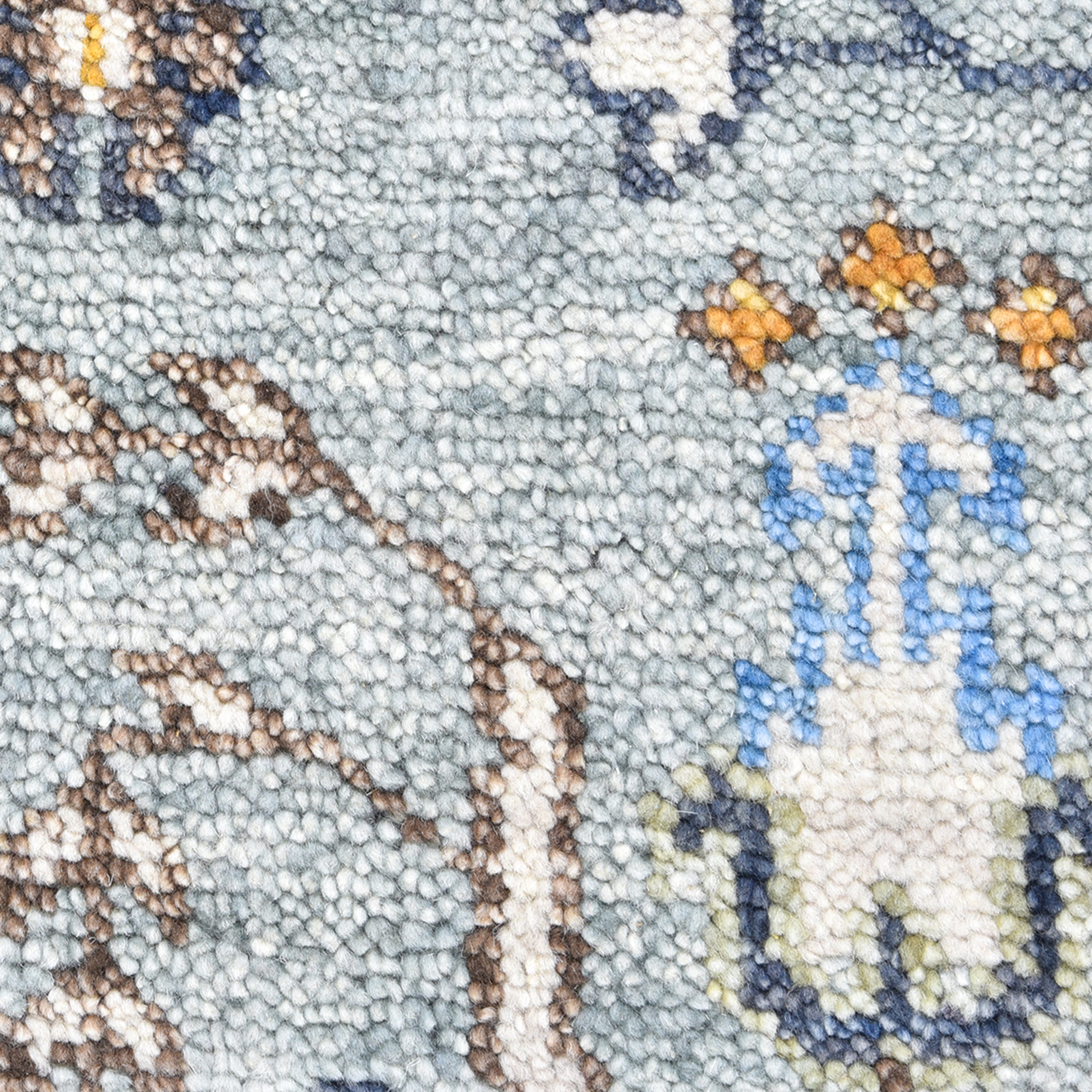 Sydney Hand Knotted Contemporary Floral Light Gray Area Rug