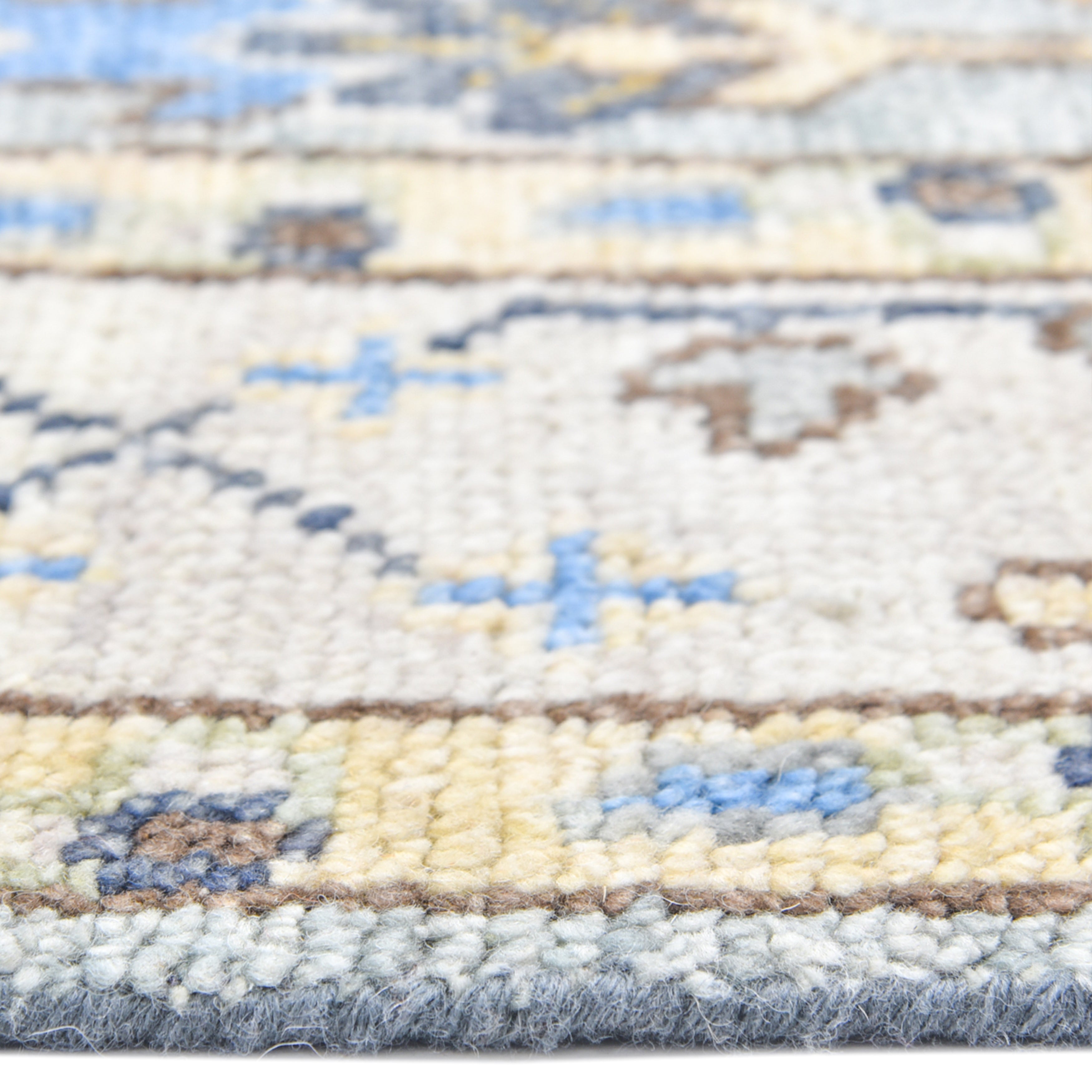 Sydney Hand Knotted Contemporary Floral Light Gray Area Rug