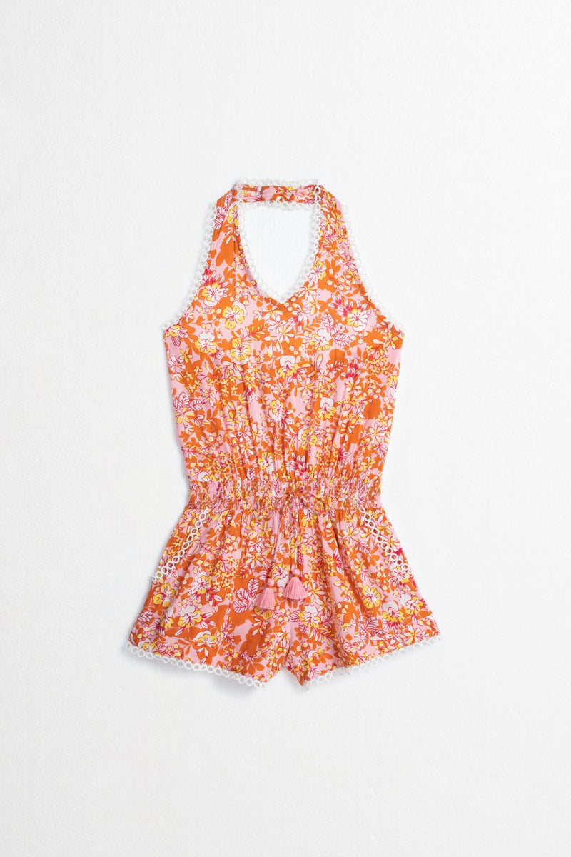 Kids Short Jumpsuit Beth - Pink Sweet Bell - Poupette St Barth