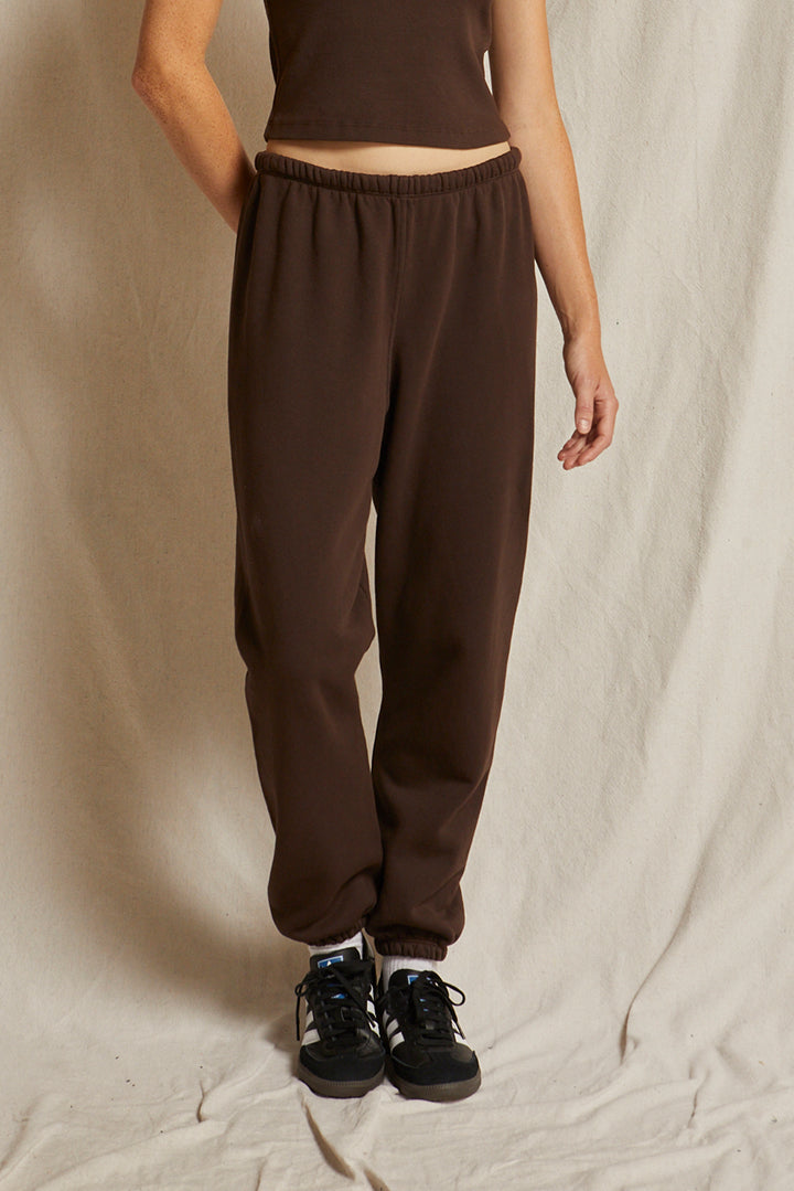 stevie fleece easy sweatpant | cafe
