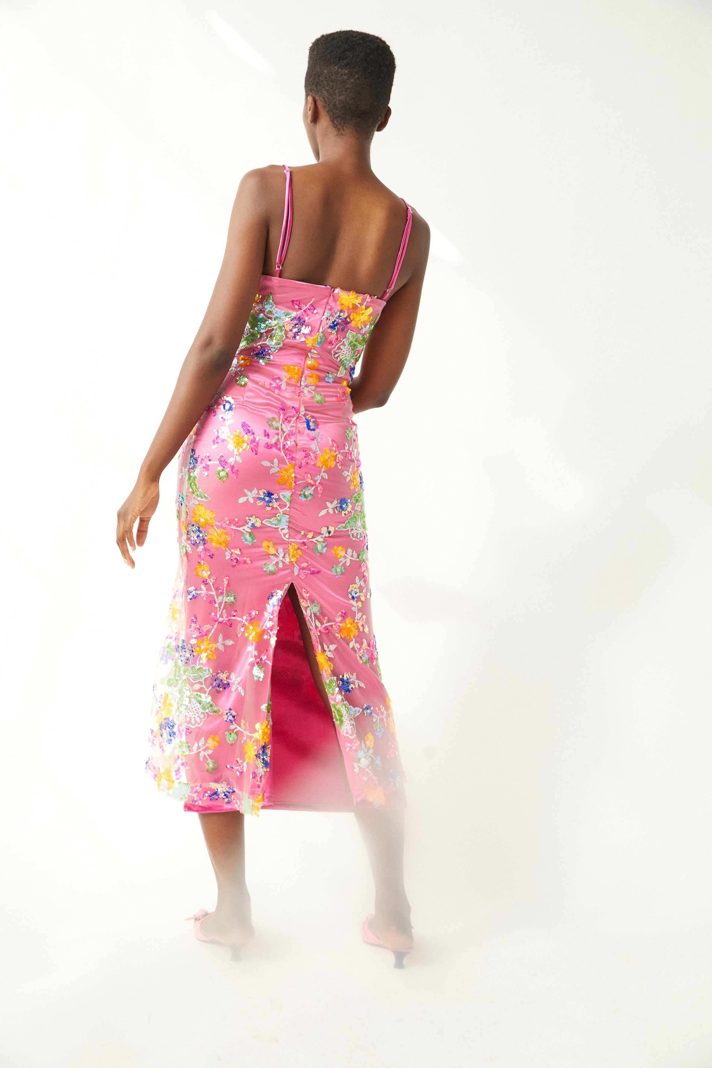 Brigid Dress | Pink Lentejuelas