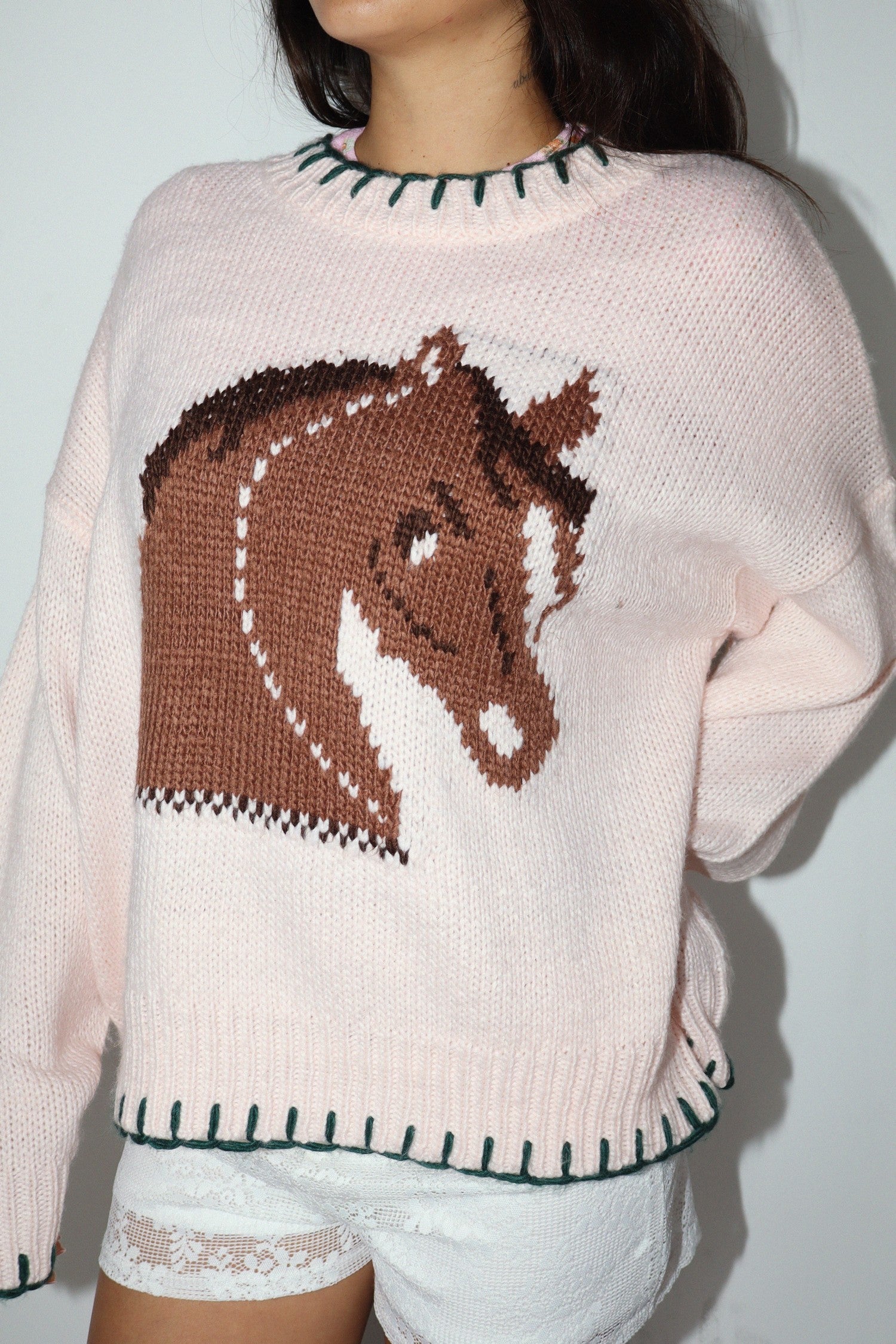 Horse Stitched Sweater | Bailey Rose