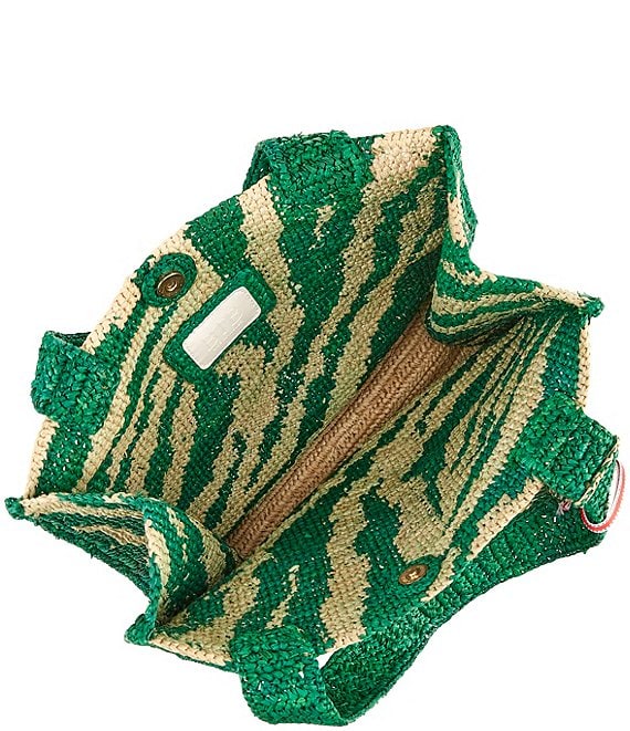 Sahara Box Tote | Natural/green