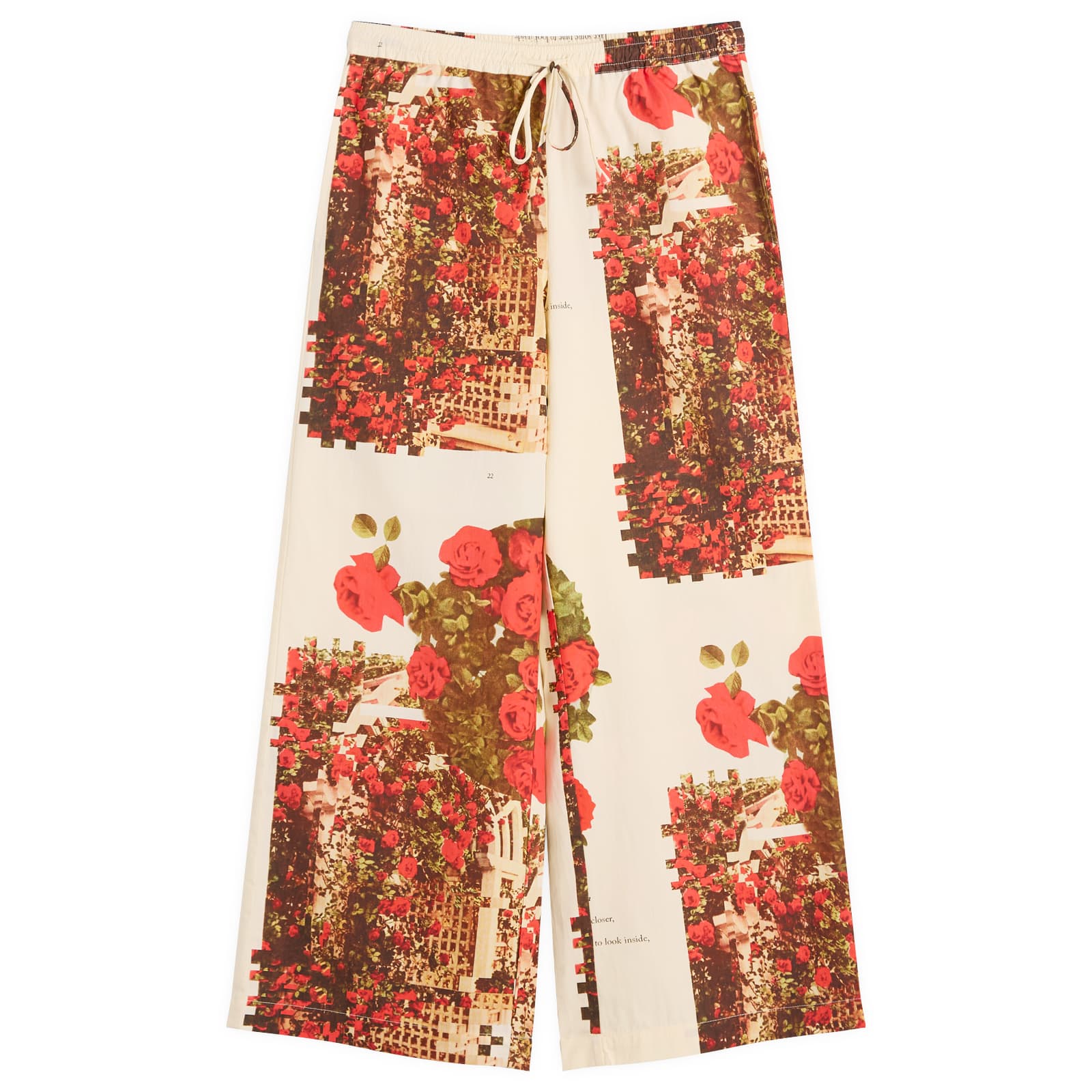 House Of Sunny Rose Garden Cotton Pants In Multi