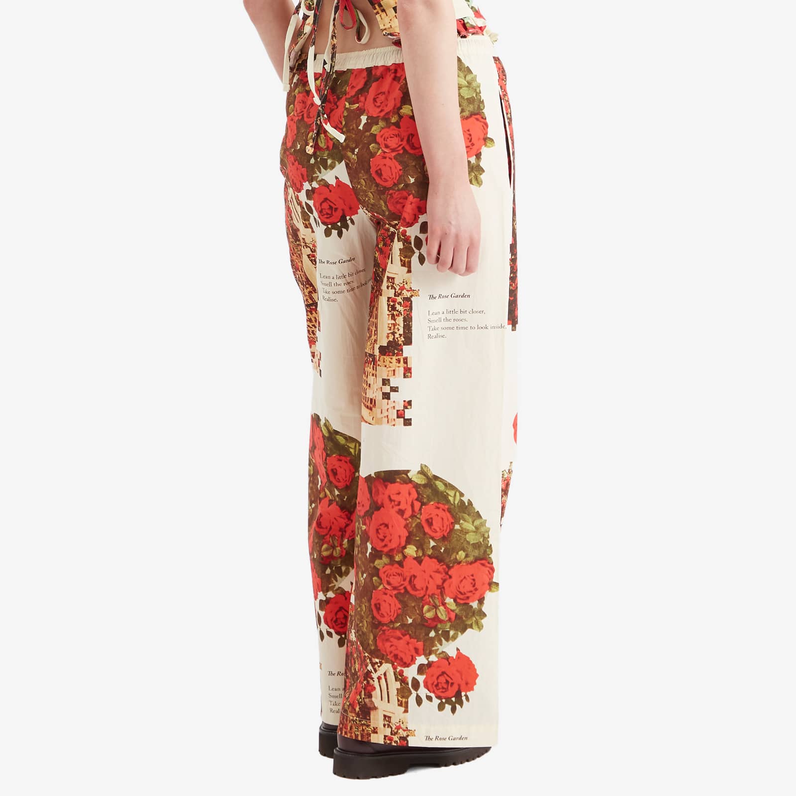 House Of Sunny Rose Garden Cotton Pants In Multi