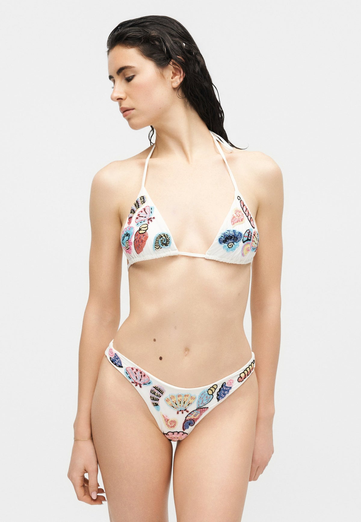 Shell Beaded Bikini Bottom