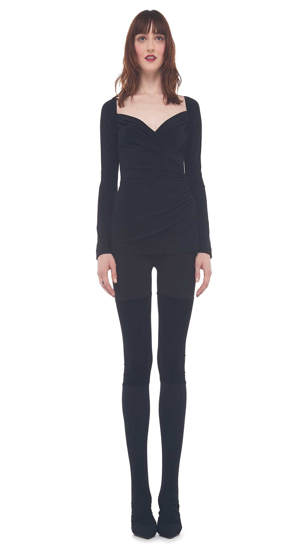 SWEETHEART SIDE DRAPE TOP