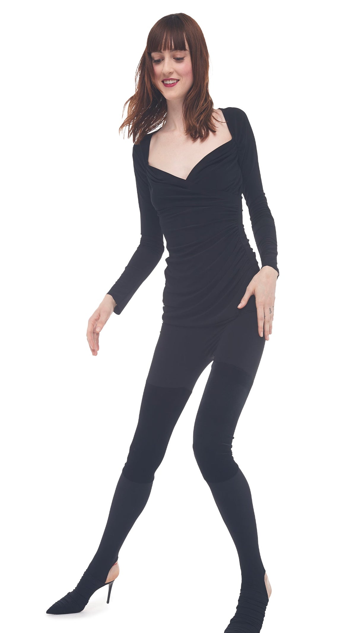 SWEETHEART SIDE DRAPE TOP