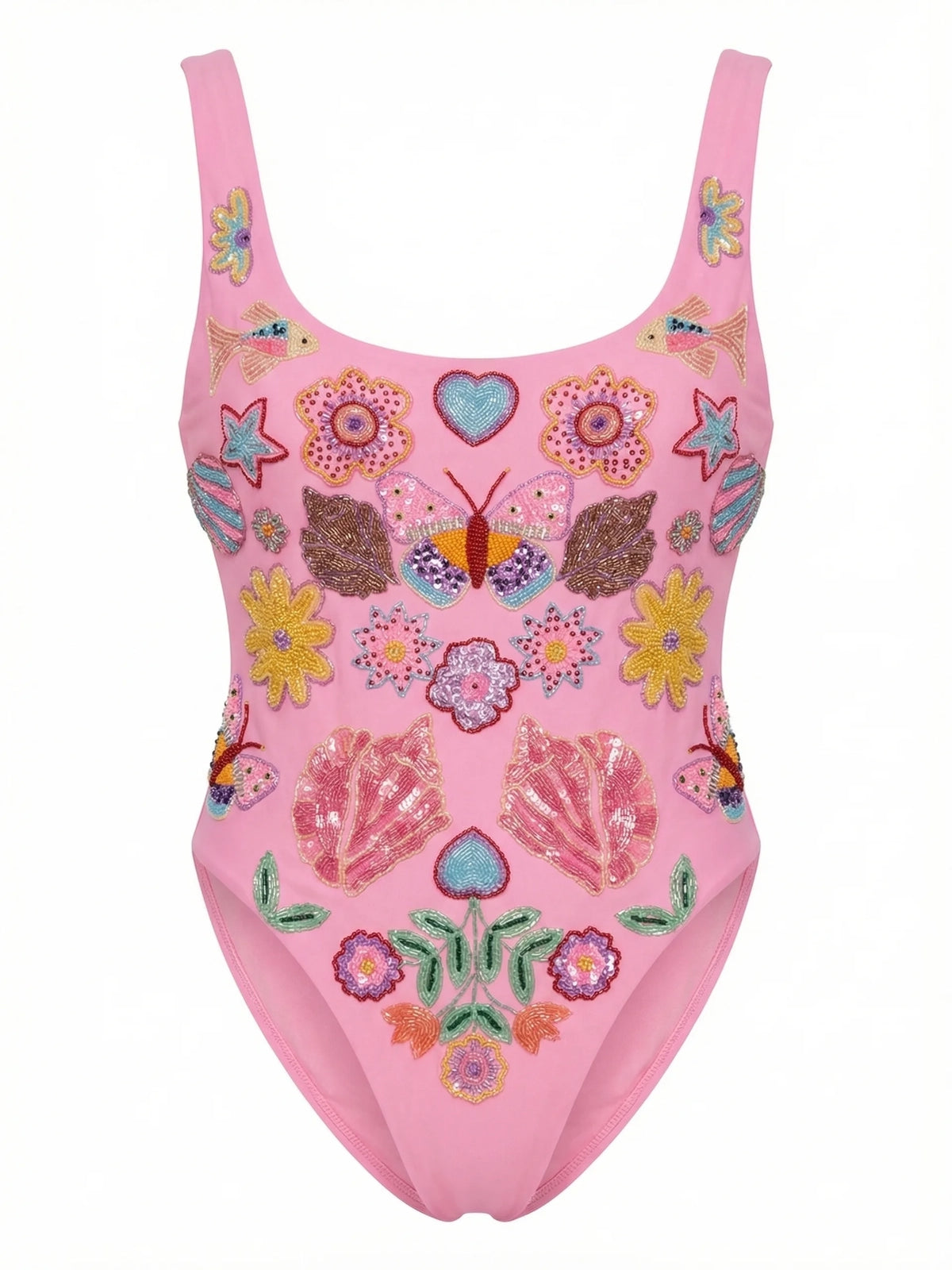 Mirrored Sea one piece | Pink