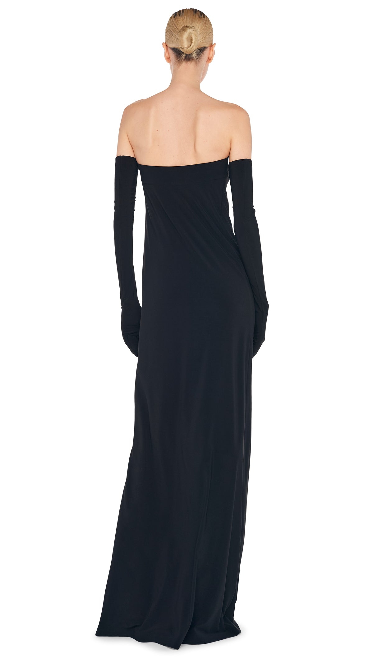 STRAPLESS TAILORED SIDE SLIT GOWN