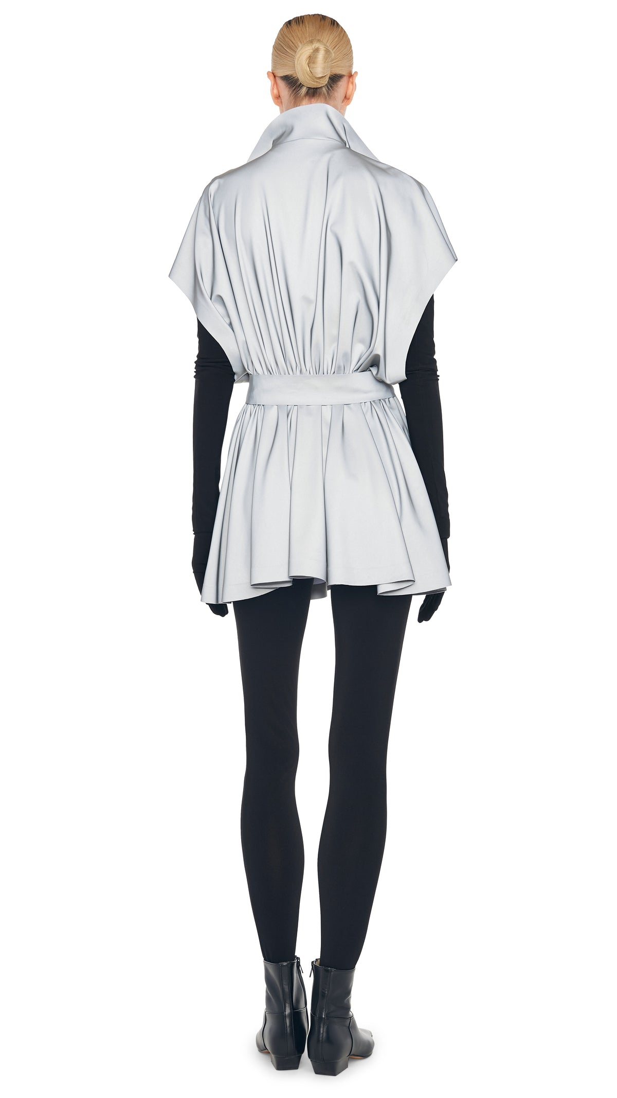 OS SLEEVELESS BF NK SHIRT FLARED MINI DRESS