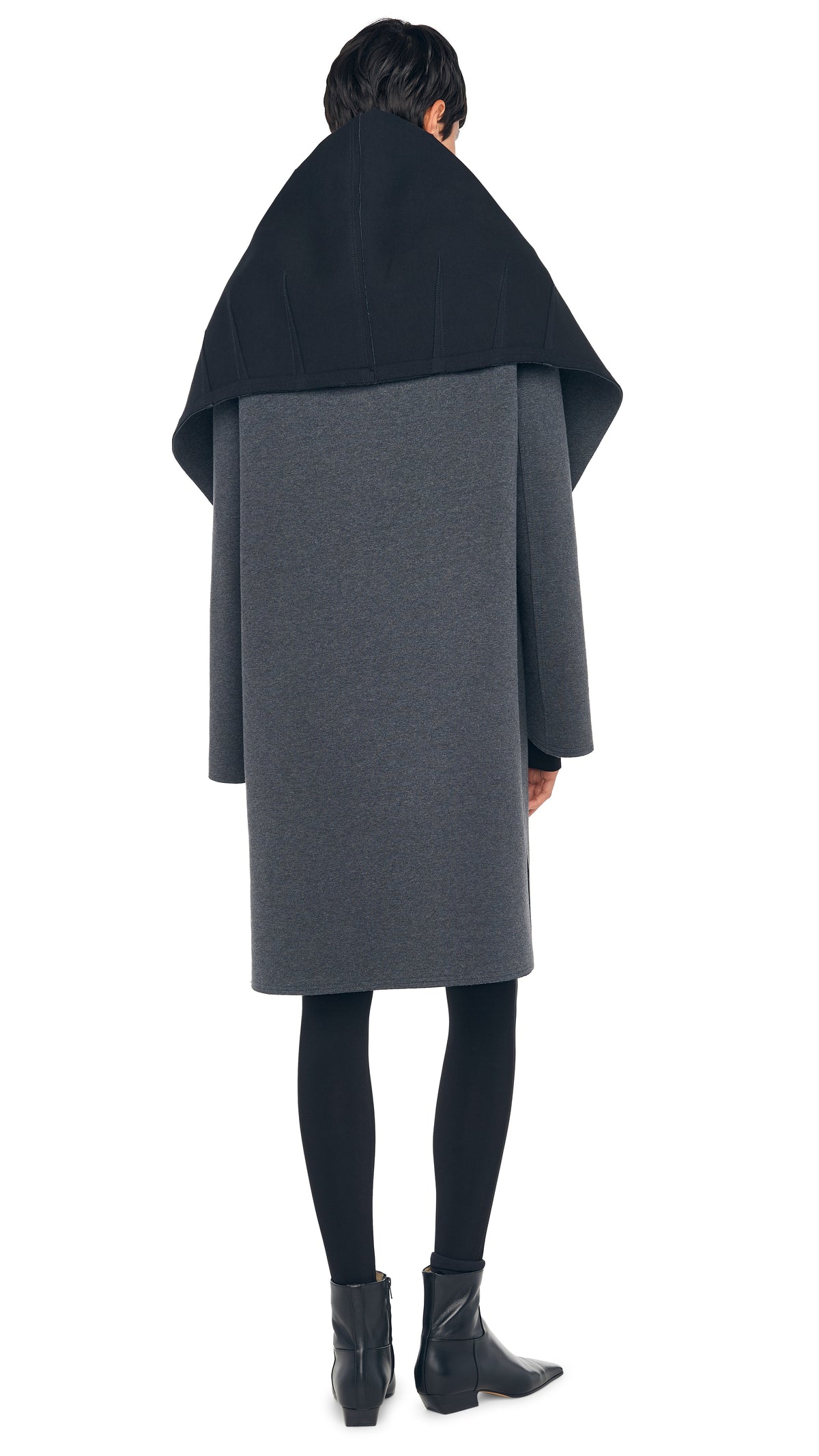 SHAWL COLLAR COAT REVERSIBLE