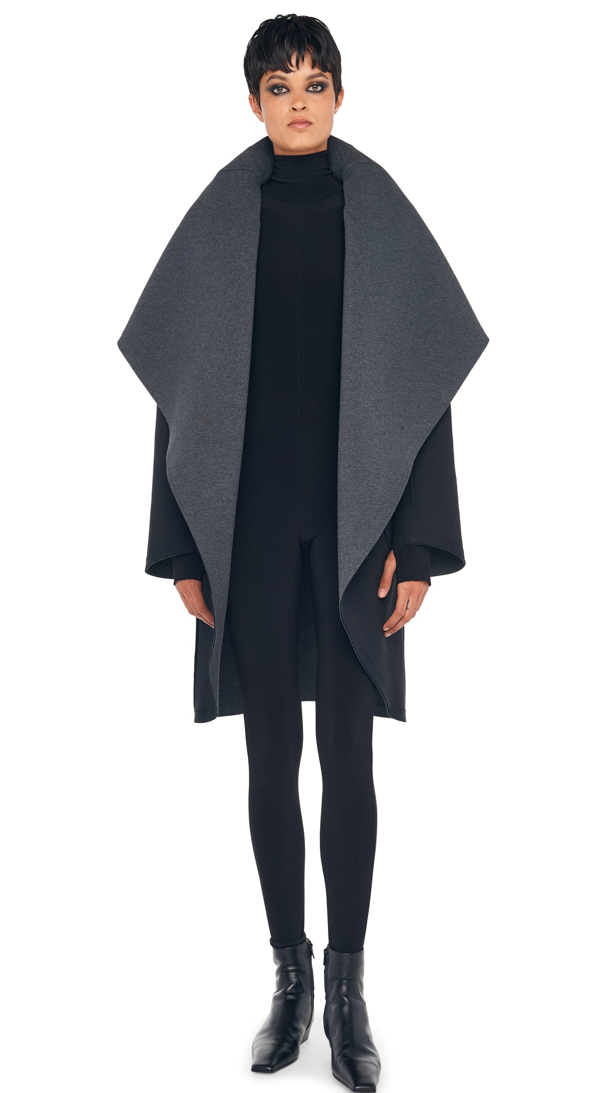 SHAWL COLLAR COAT REVERSIBLE