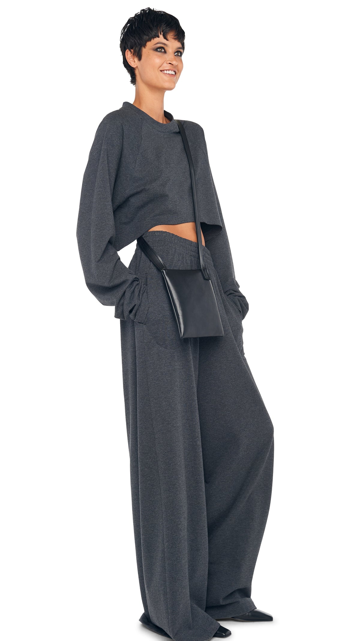 OS RAGLAN SLEEVE CROPPED TOP