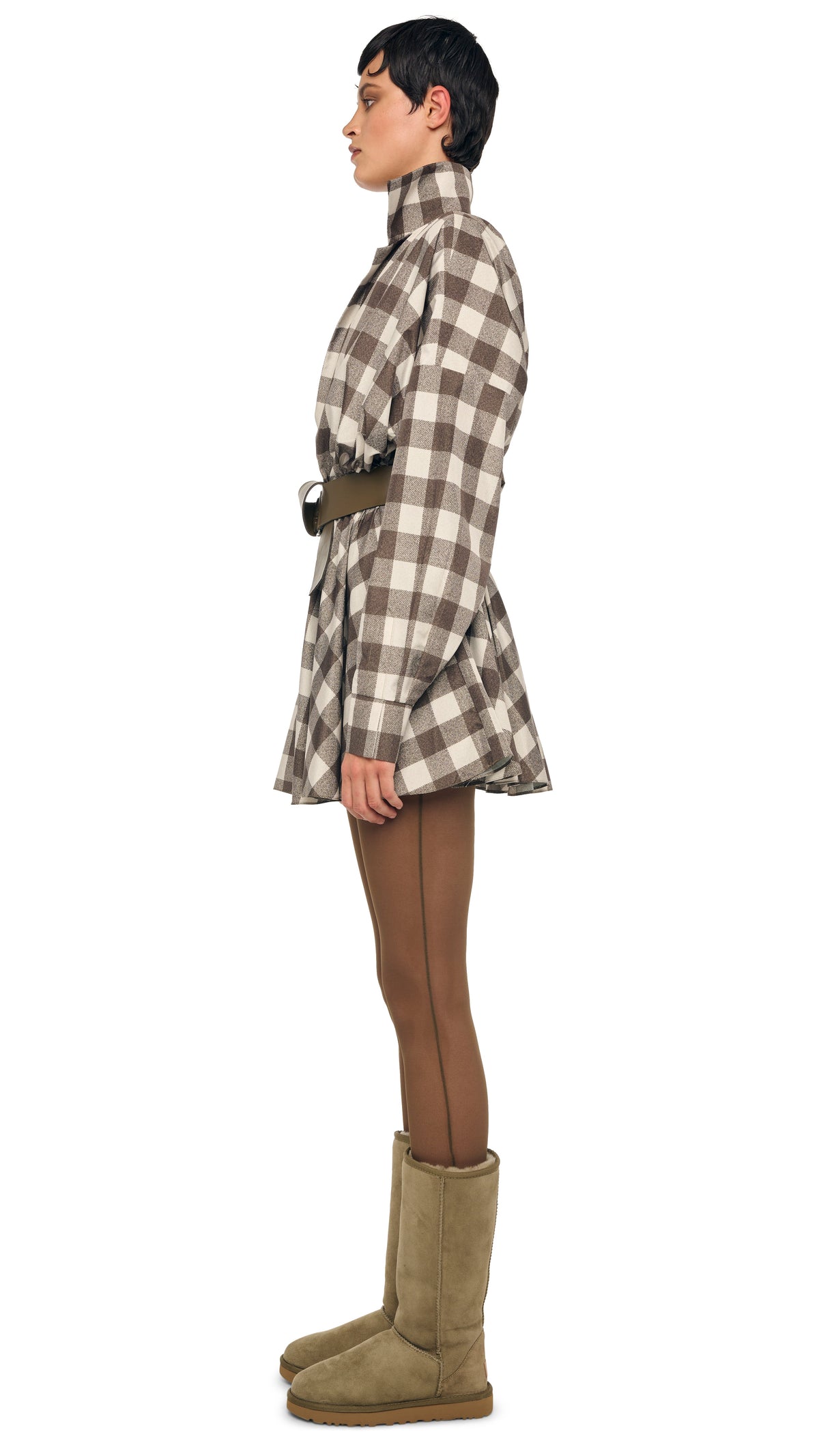 SUPER OS BF NK SHIRT FLARED MINI DRESS