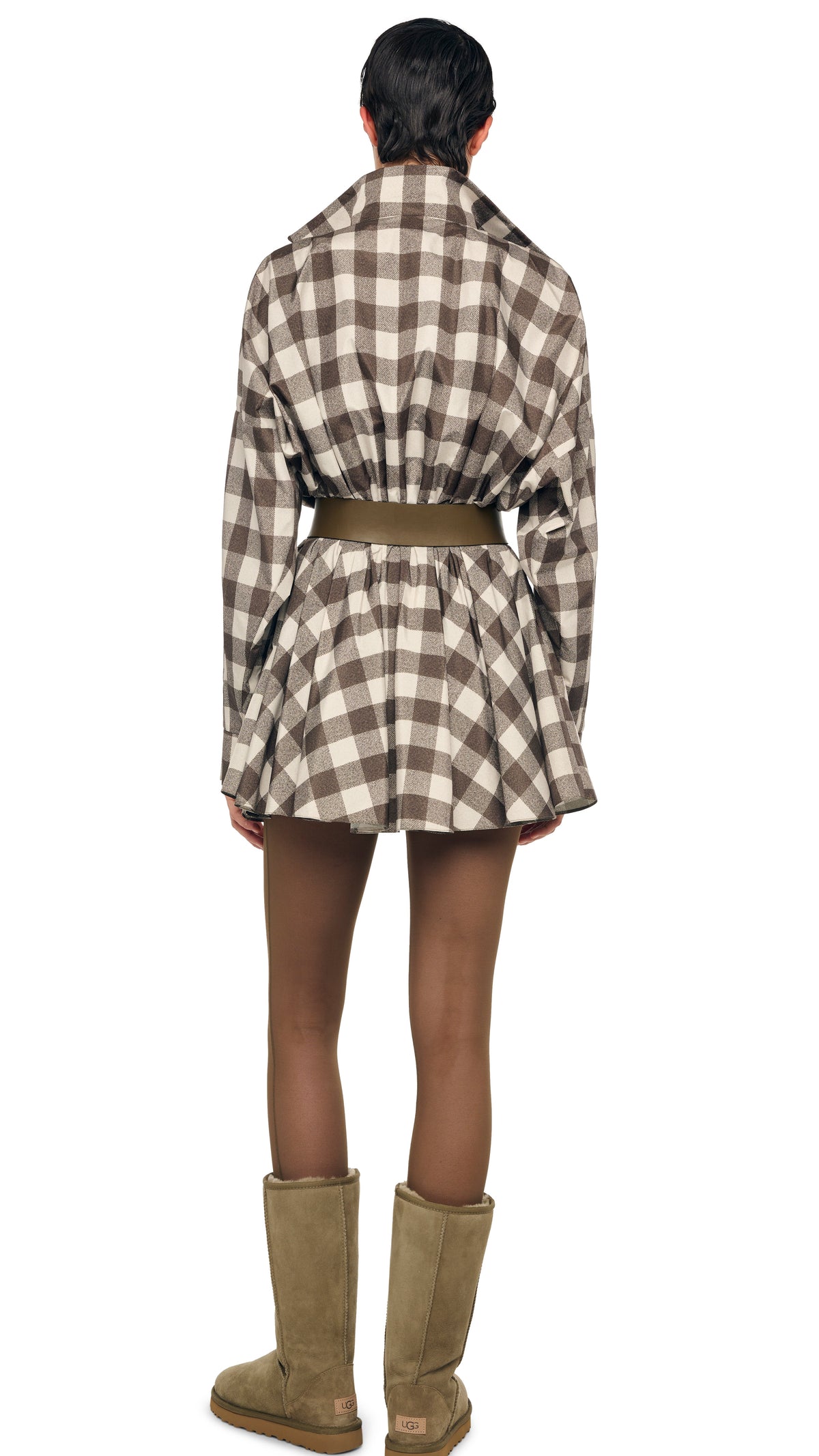 SUPER OS BF NK SHIRT FLARED MINI DRESS