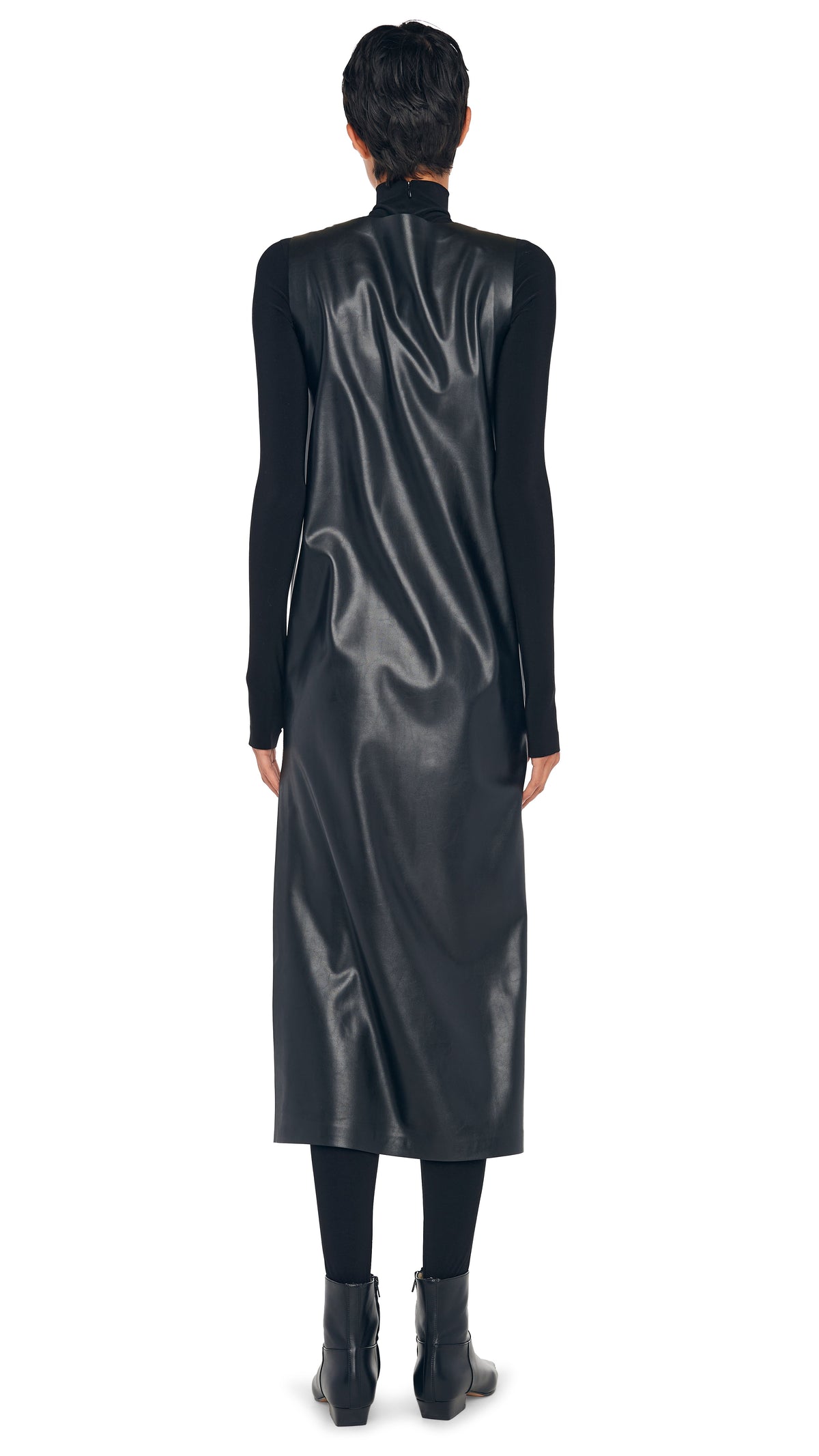 SLEEVELESS TAILORED SIDE SLIT DRESS
