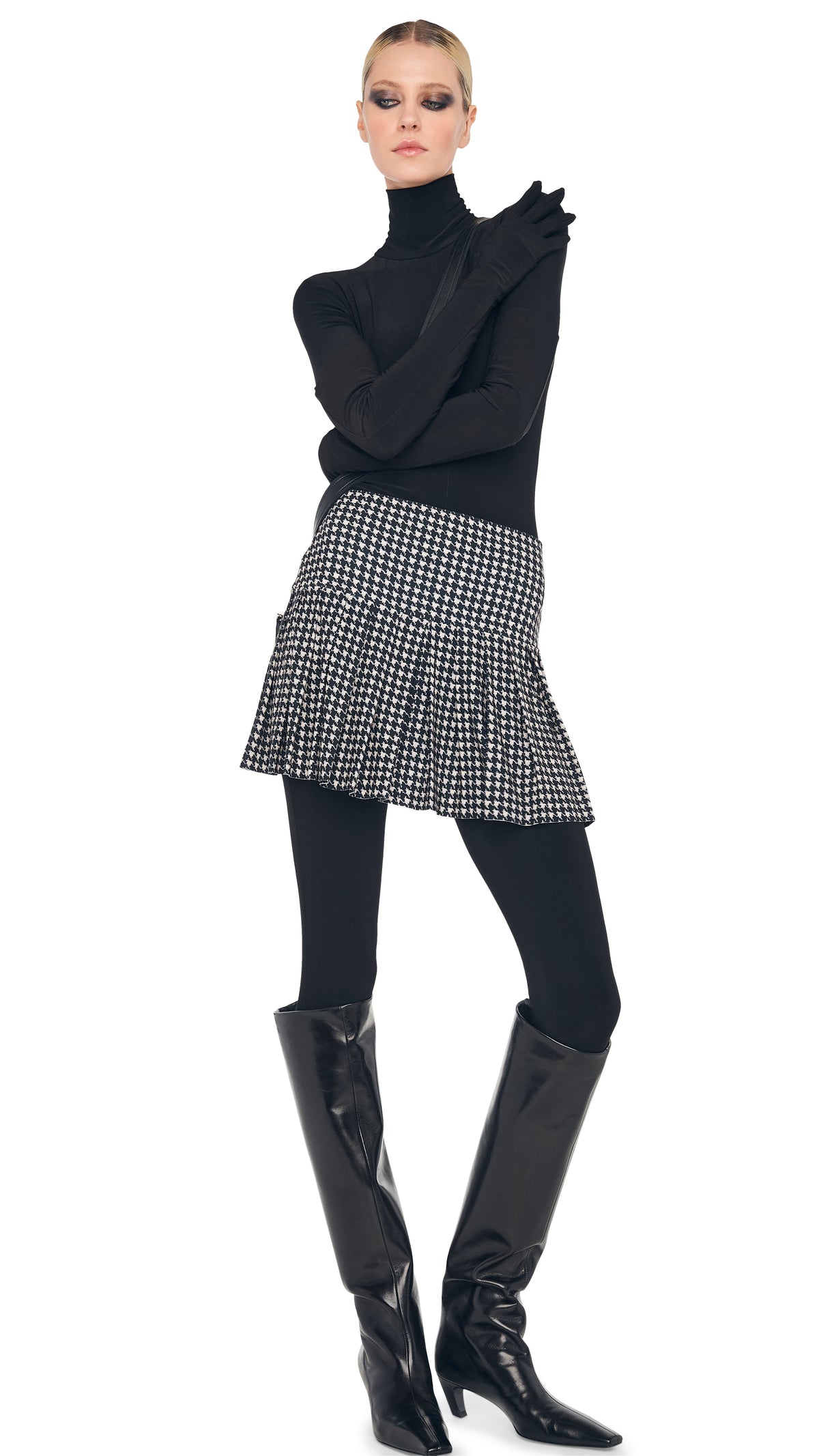 PLEATED MINI SKIRT