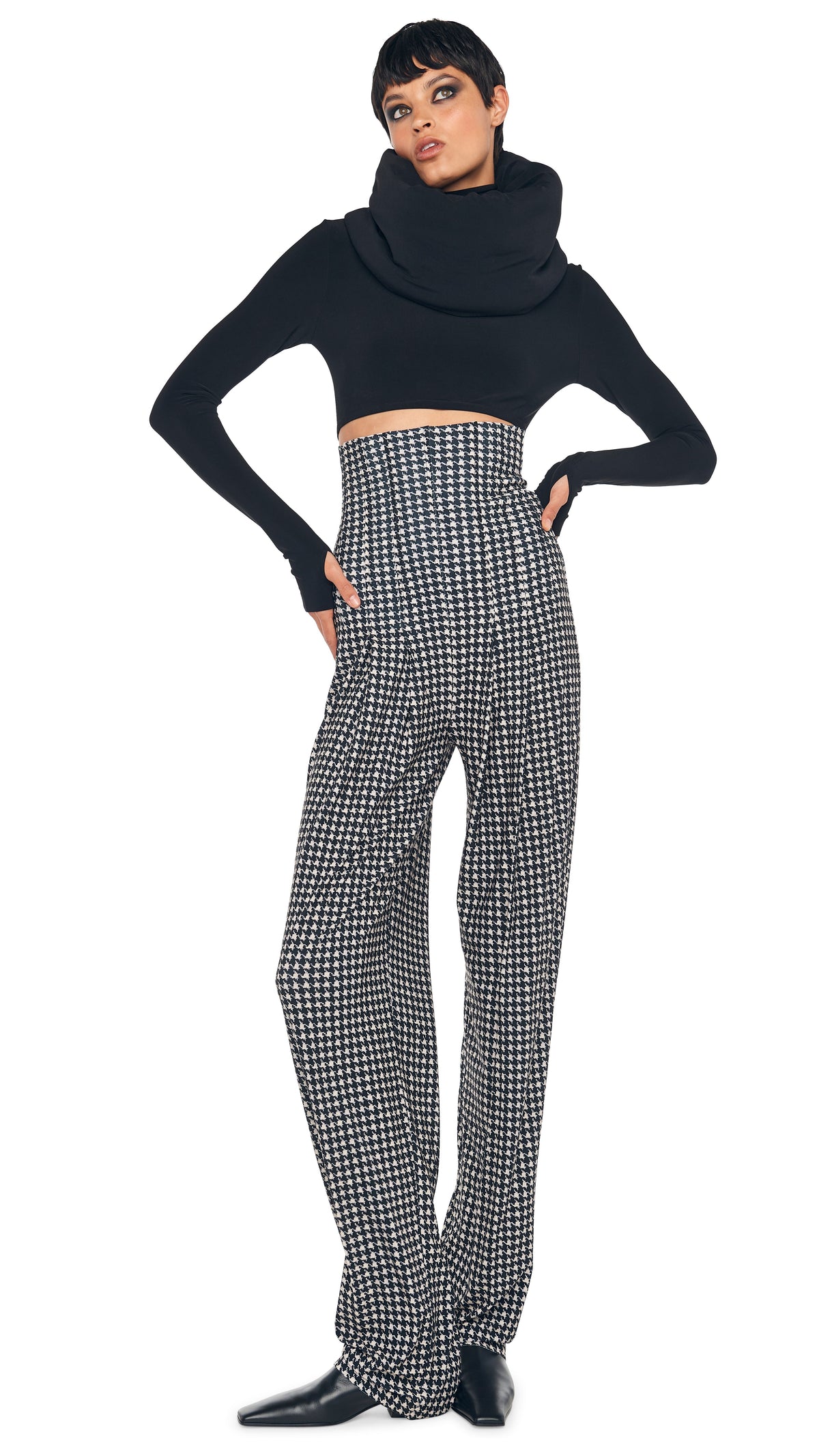 HIGH WAIST TAILORED PLEAT PANT