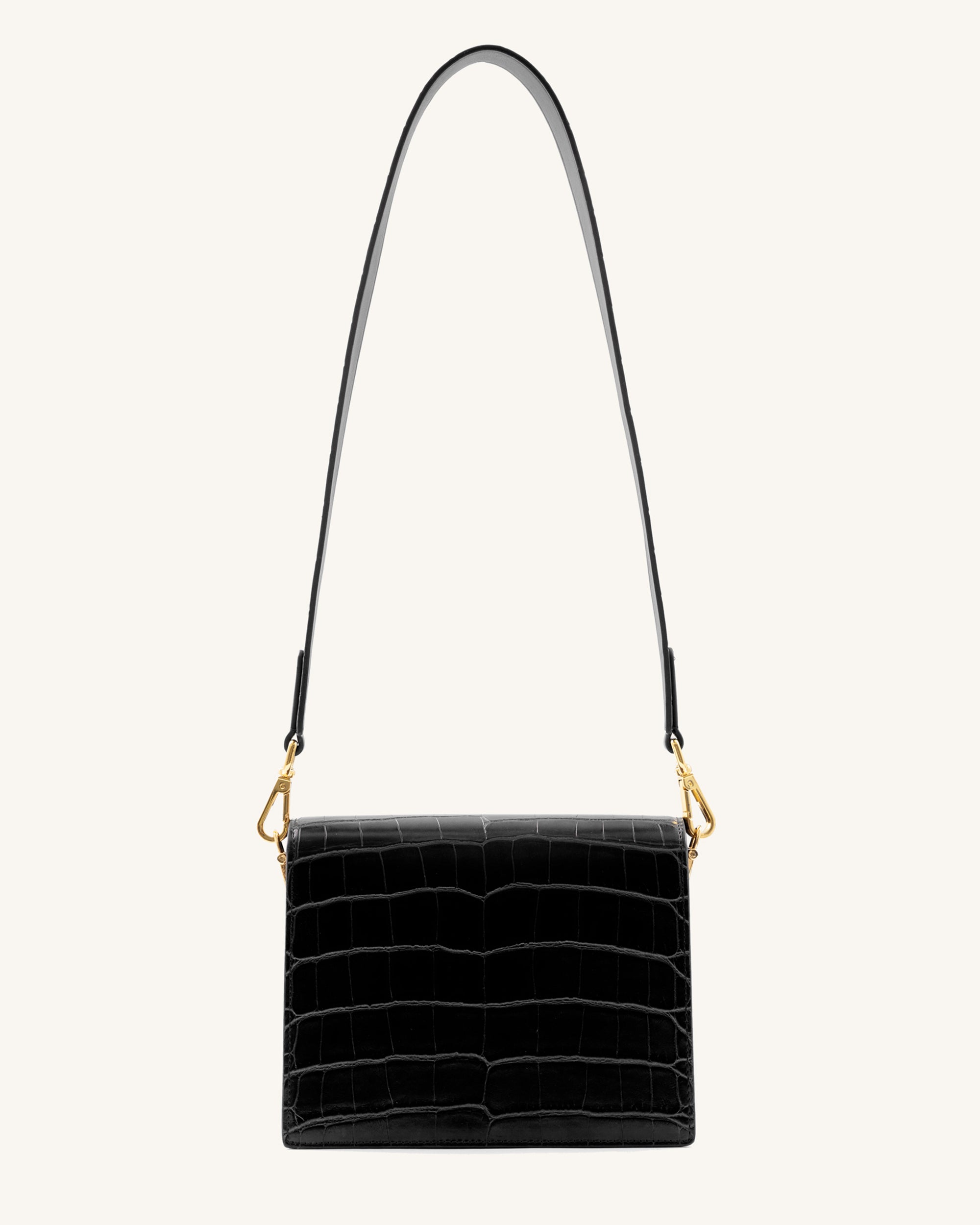 Mini Flap Bag - Black Croc