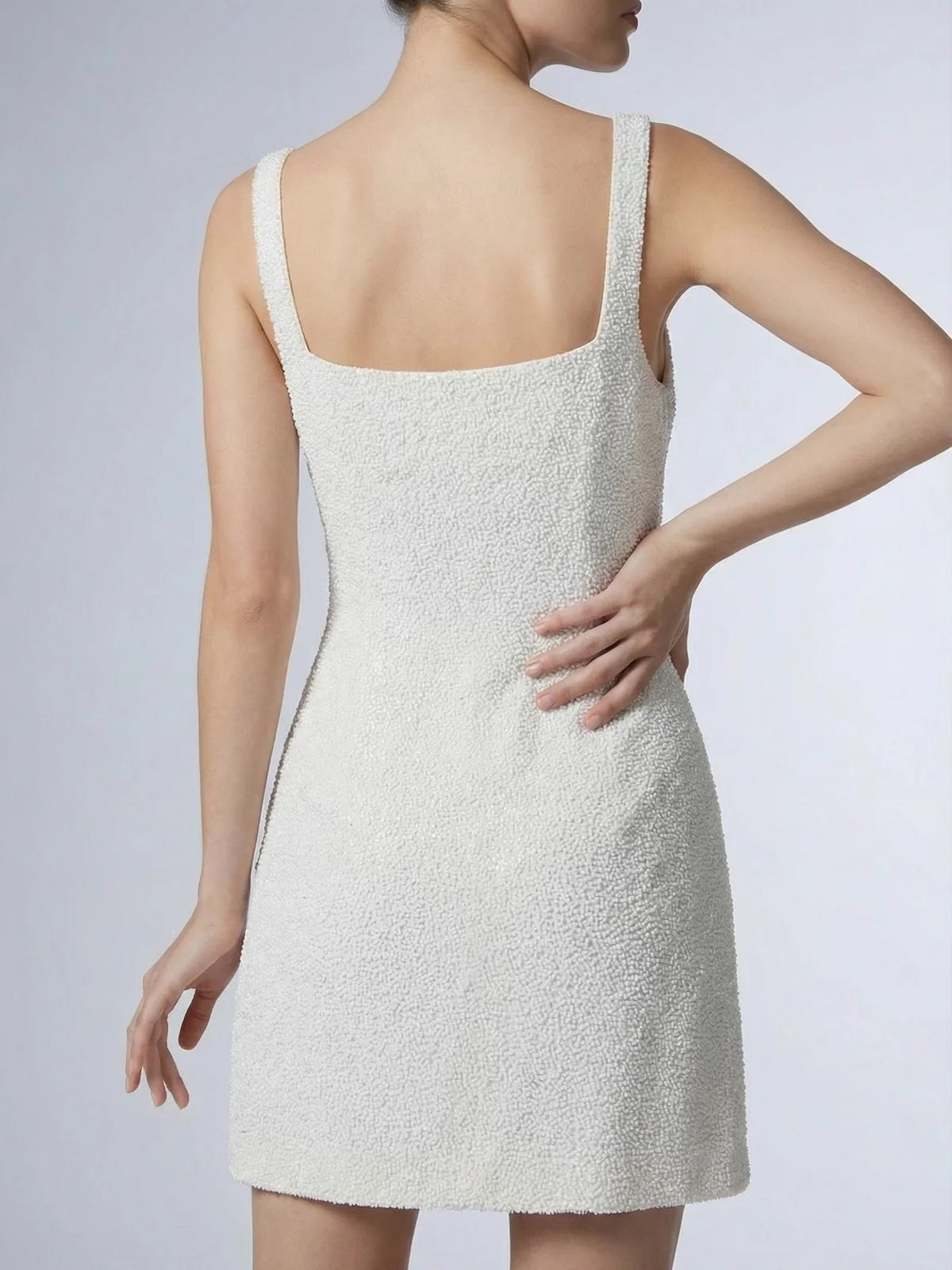 Oceanus x Zandra Rhodes Dream Shell Mini Dress White