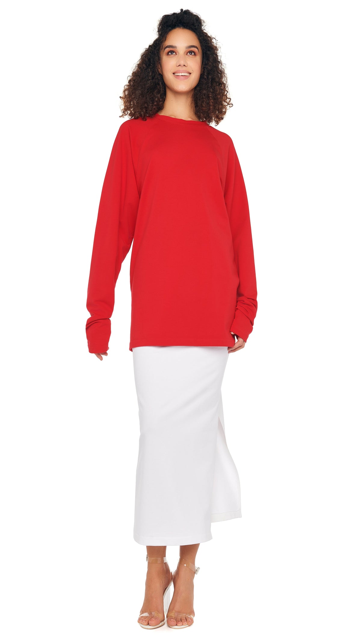 OVERSIZED RAGLAN SLEEVE MINI DRESS