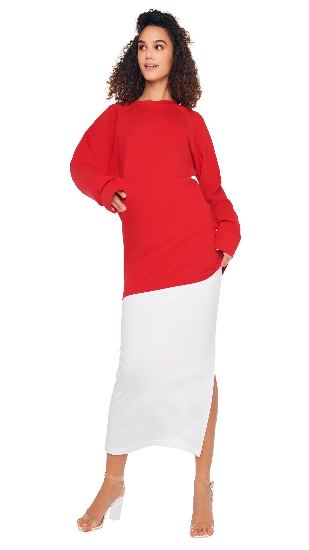 OVERSIZED RAGLAN SLEEVE MINI DRESS