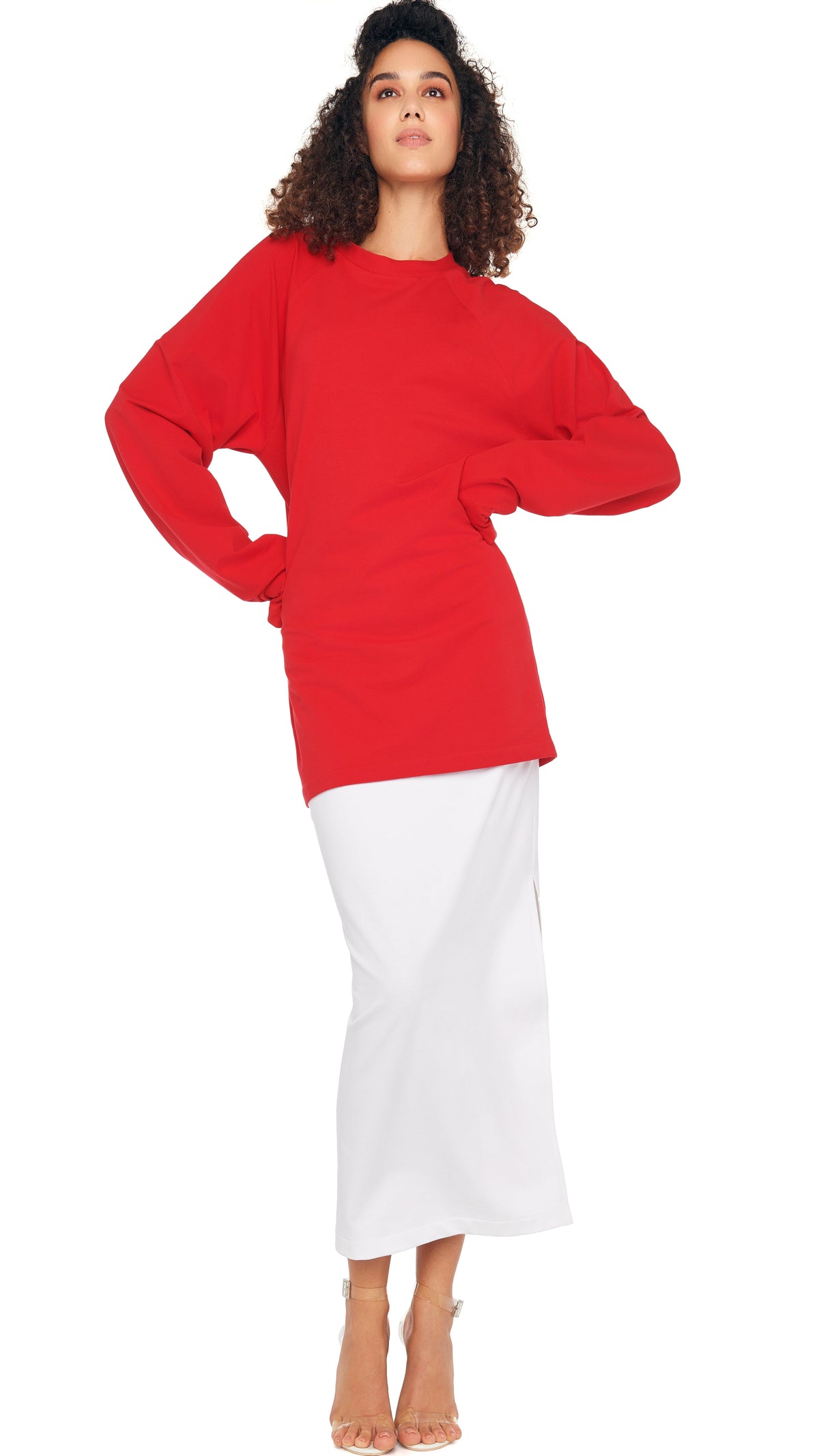 OVERSIZED RAGLAN SLEEVE MINI DRESS
