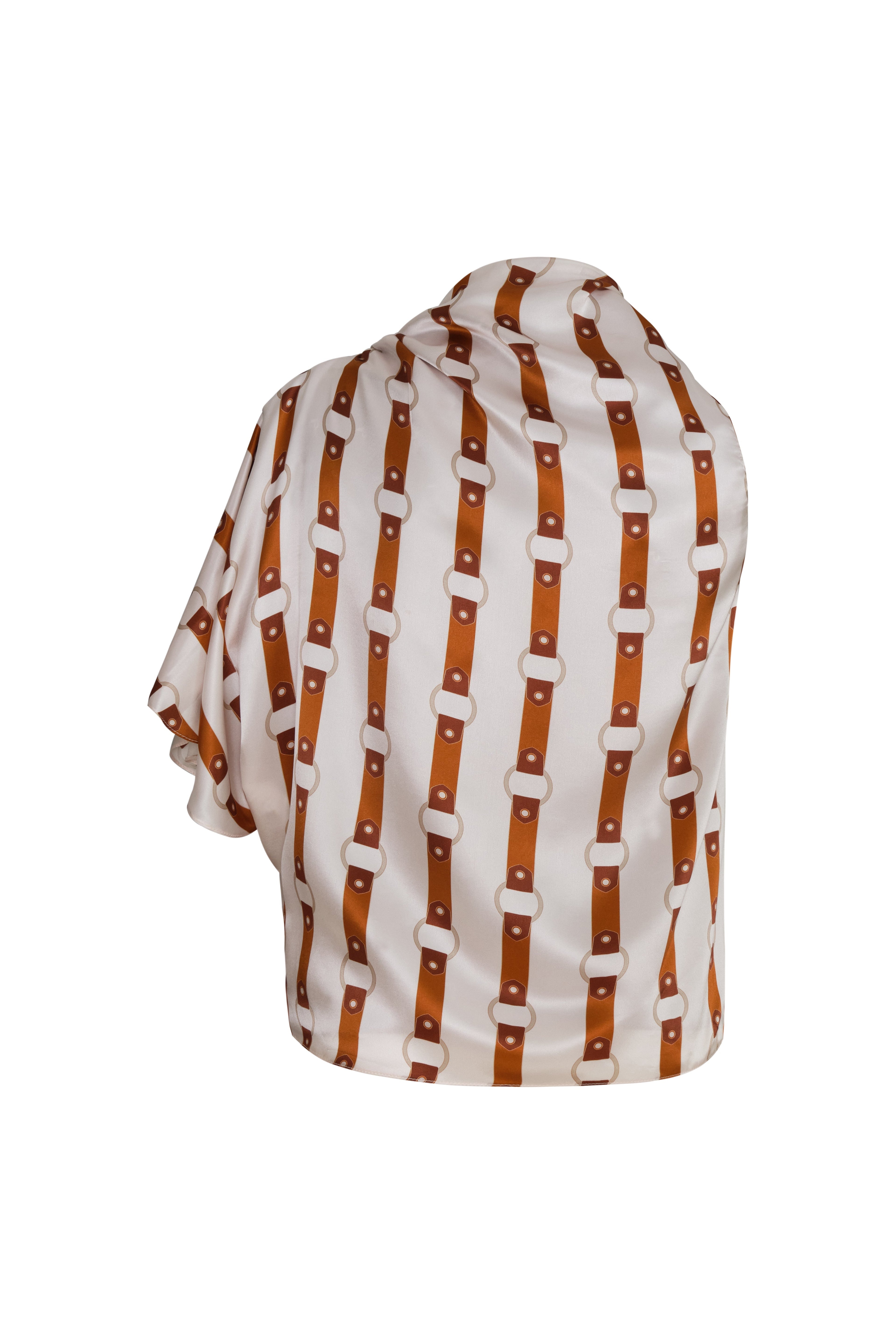 Chiminango Satin Silk Blouse / Horse Reins