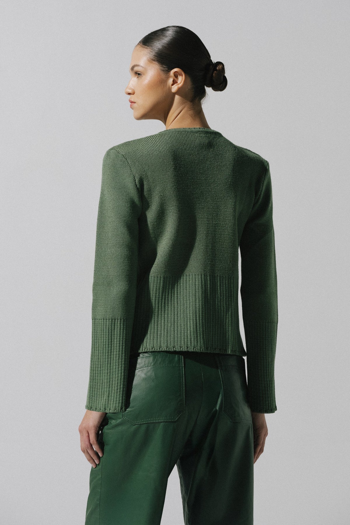 Meraky Sweater by Baobab paired with pants, urban style and visible texture.