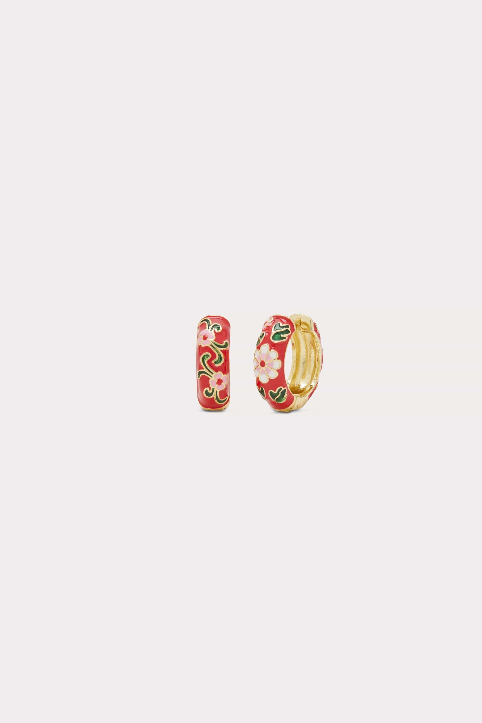 Red Deco Hoops