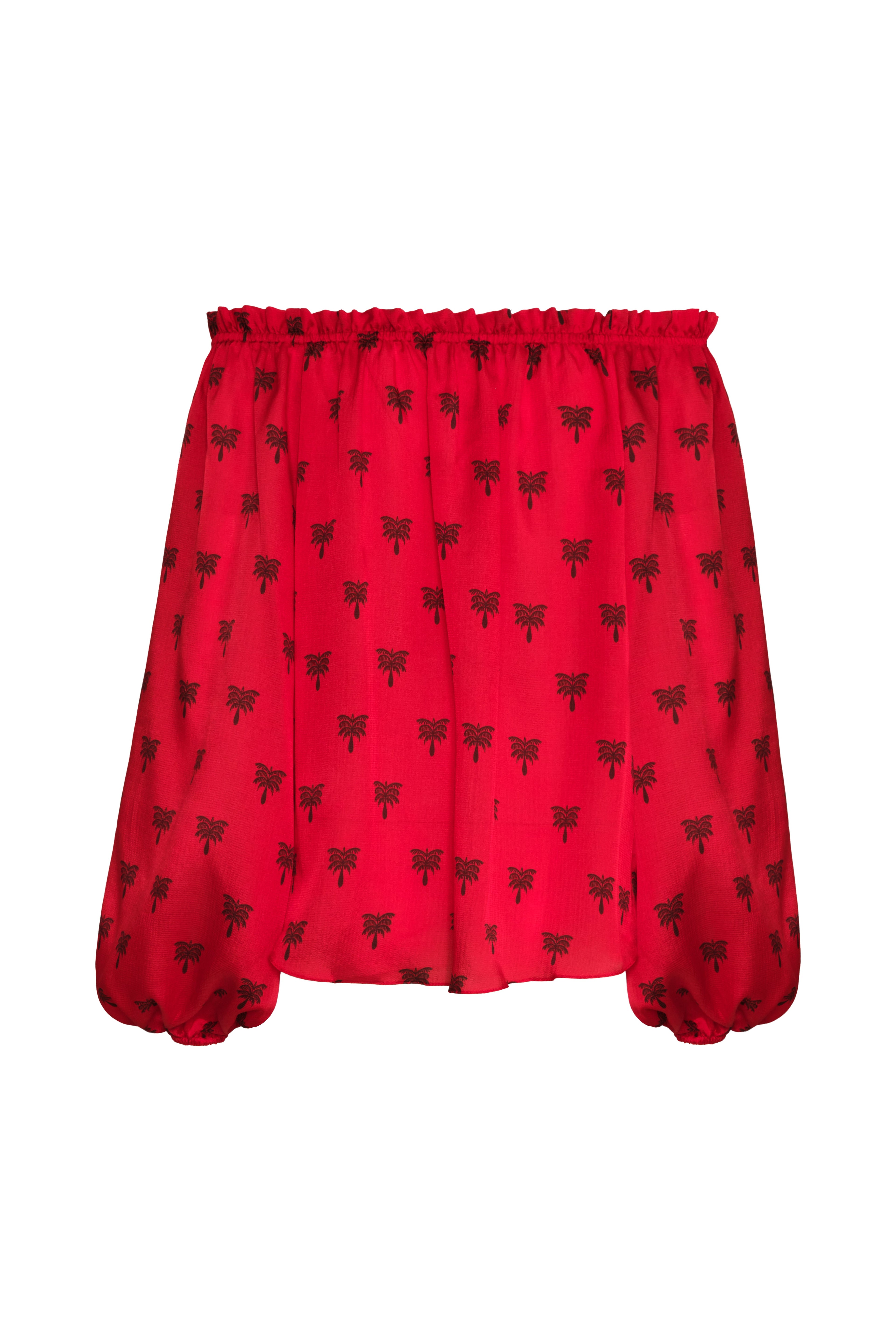 Astrid Martellato Silk Blouse / Red Polka Palms