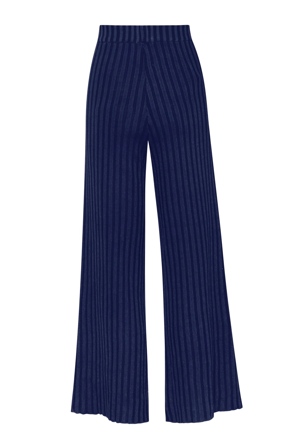 Lotus Pants by Baobab, side view with fluid fall and Ribbed texture.