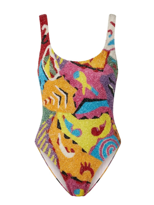 Boston Beaded Swimsuit Multi Colour in Stock