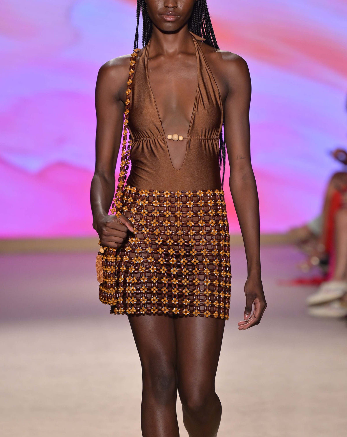 Aloha Bead Skirt | Wood