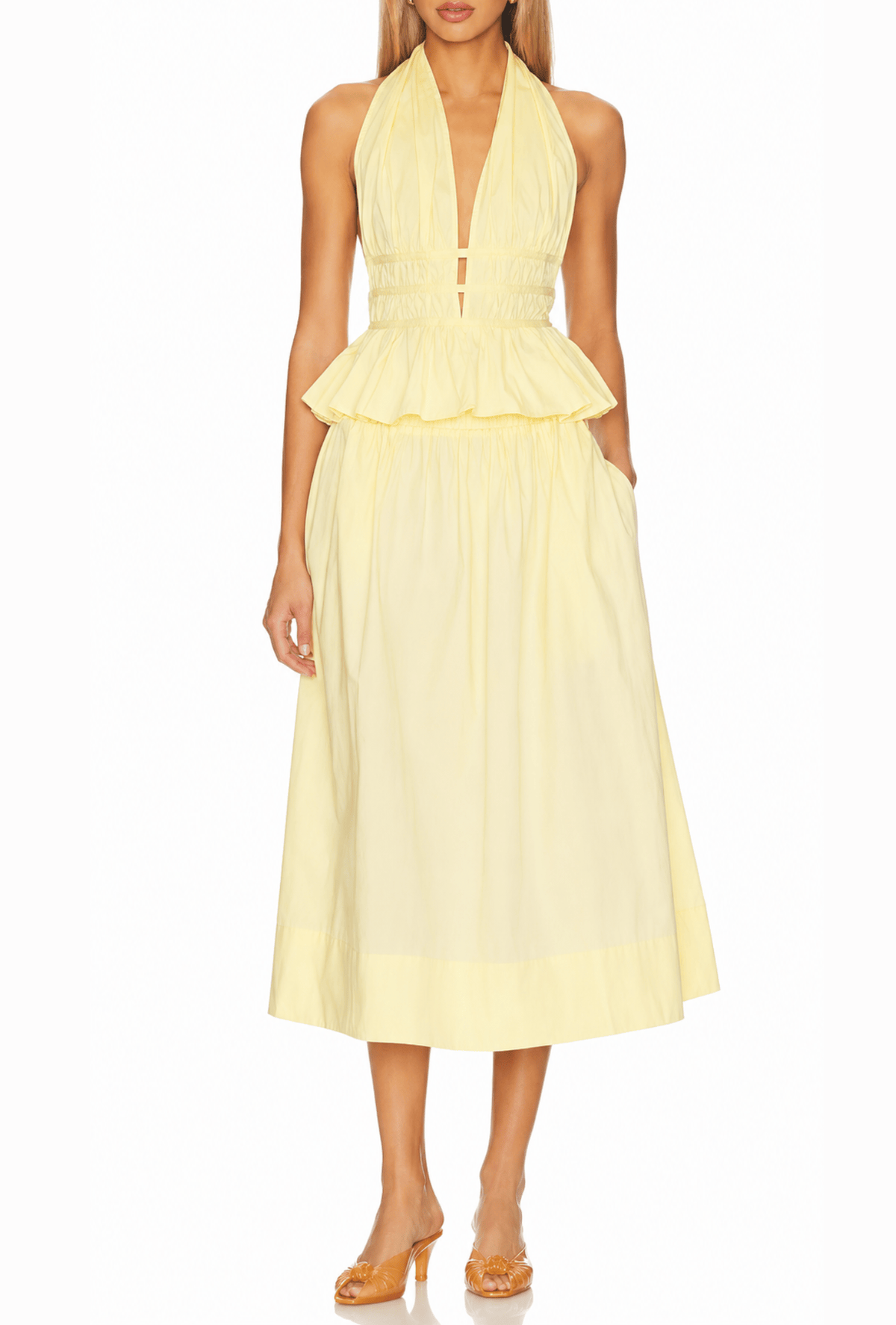 The Violet Top in Butter Yellow
