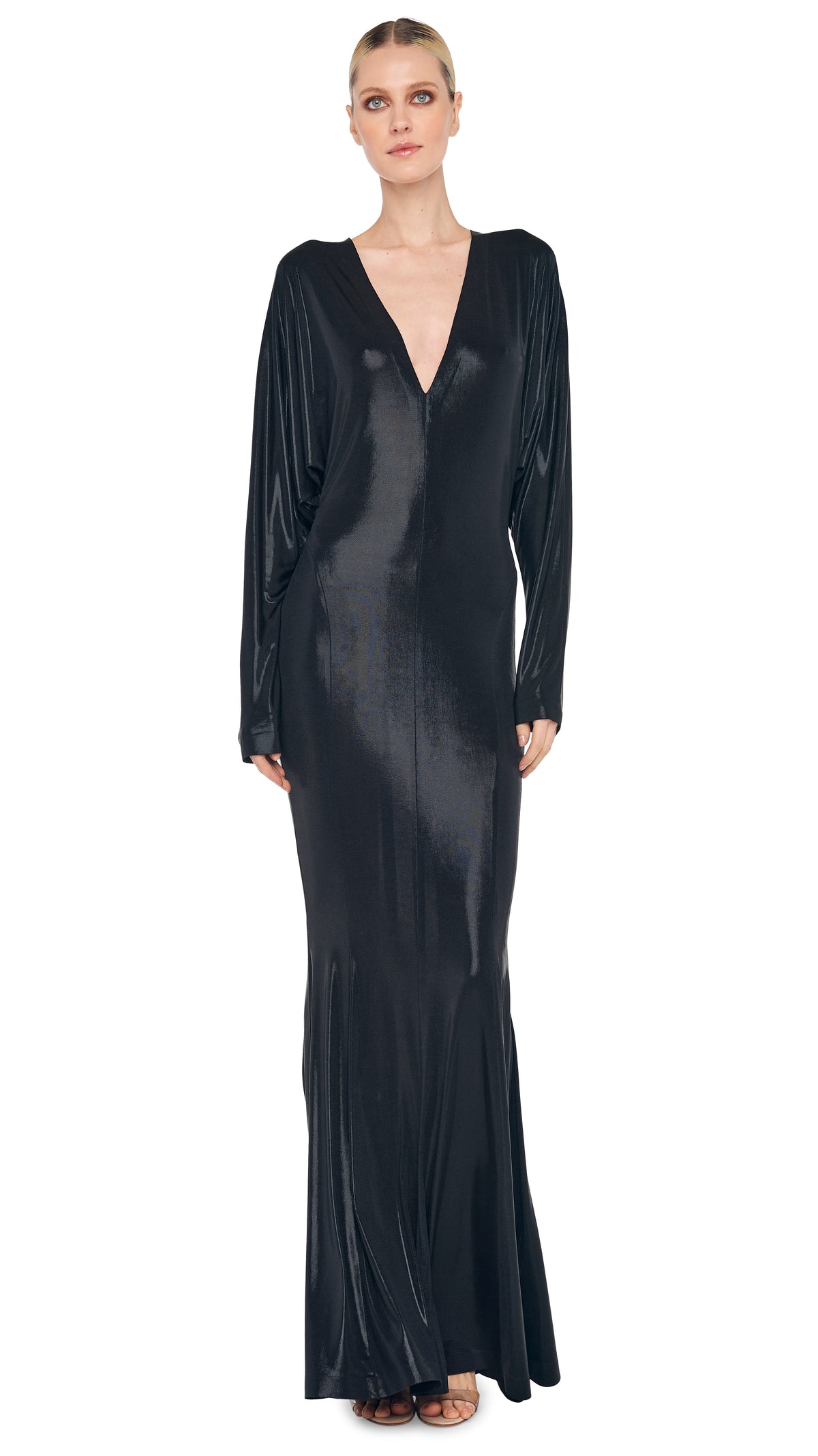 DOLMAN V NECK FISHTAIL GOWN
