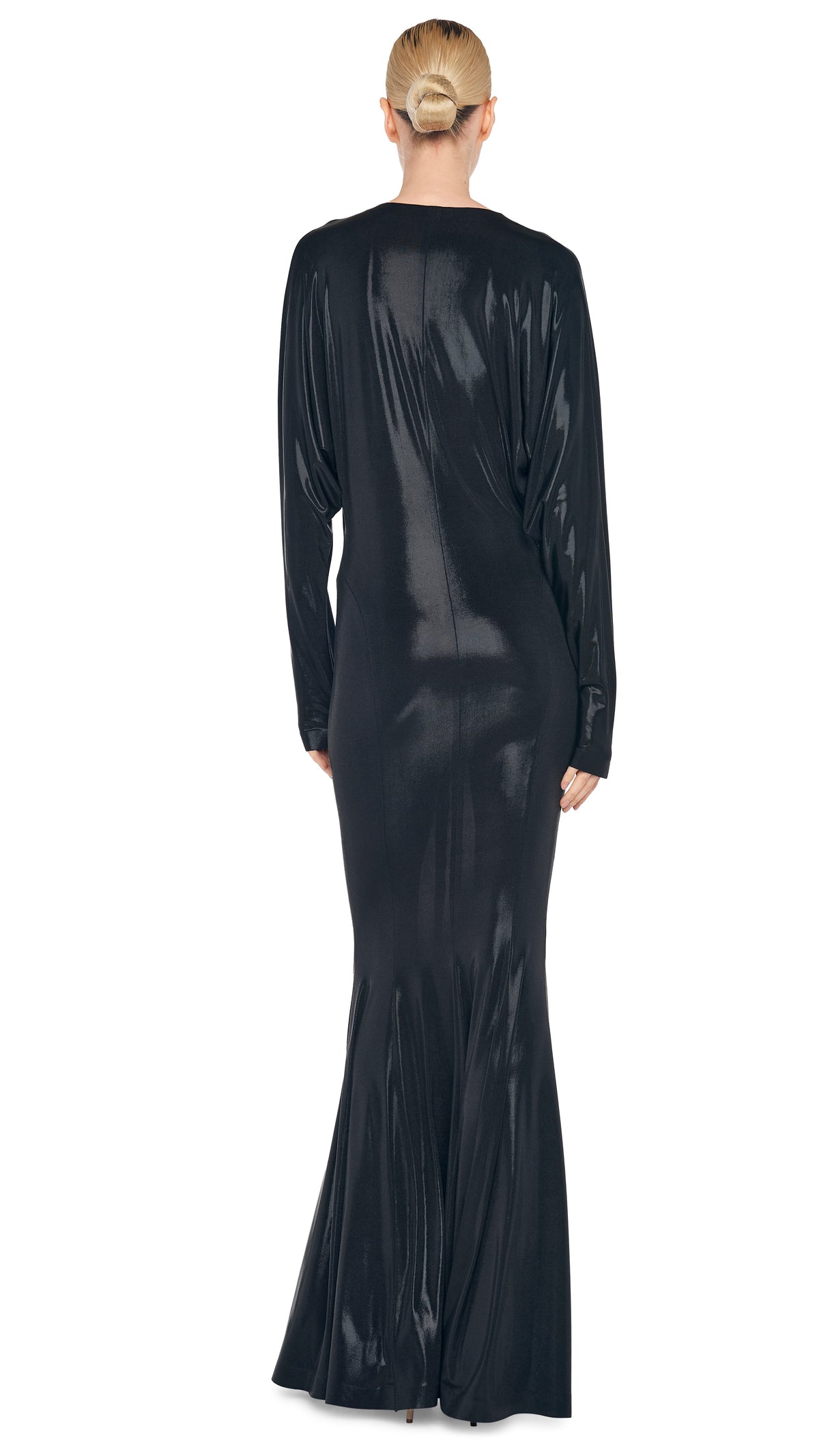 DOLMAN V NECK FISHTAIL GOWN