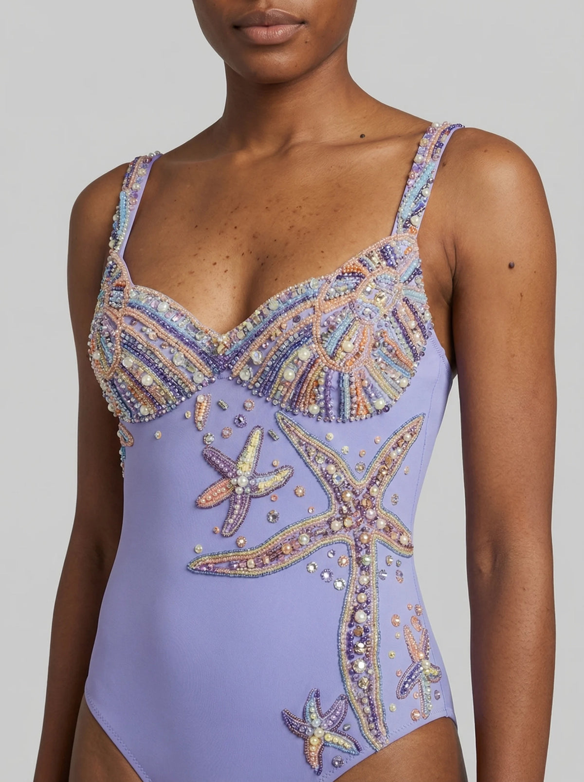 Selene Sea Shell Swimsuit Purple